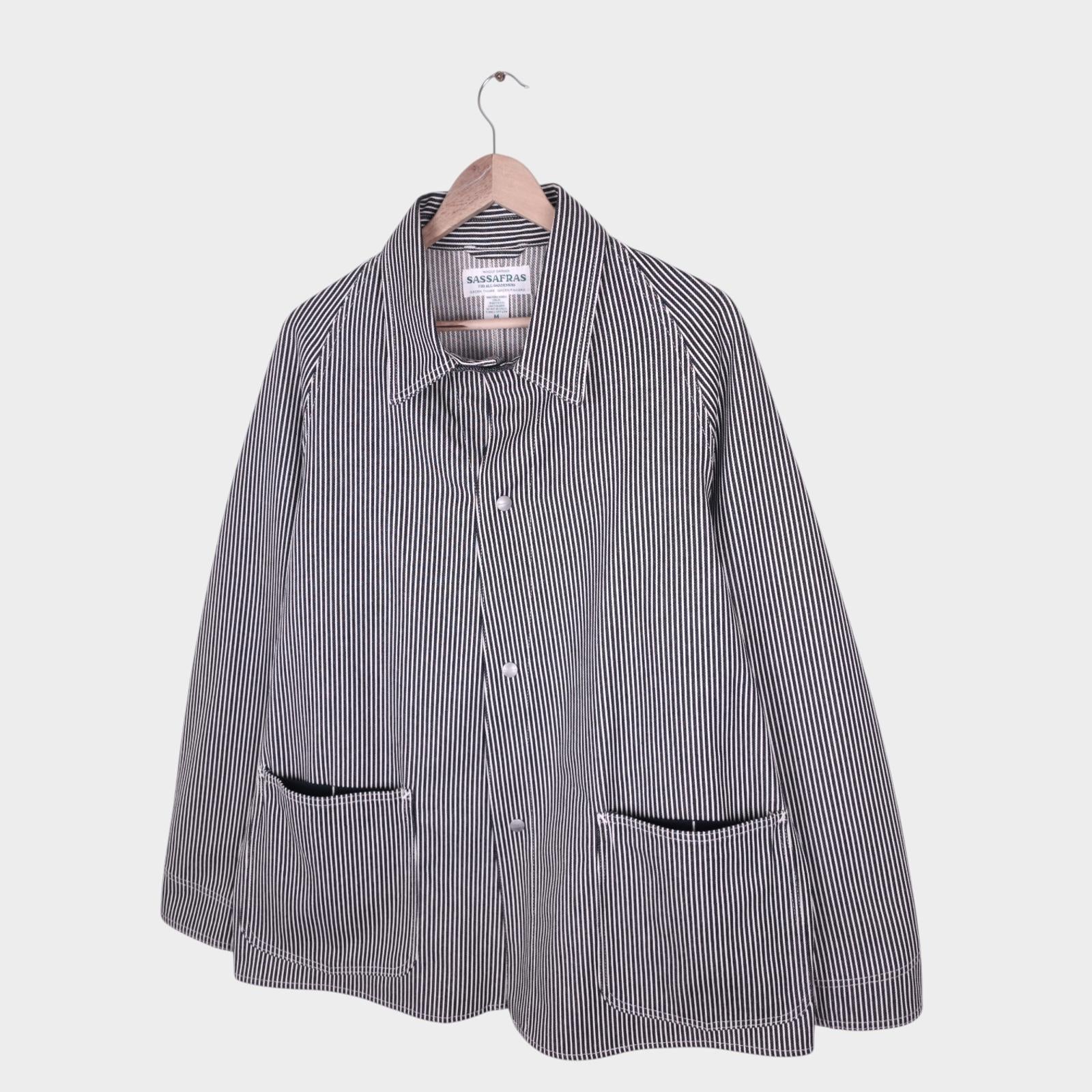 SASSAFRAS Men's Made in Japan Hickory Stripe Pruner Jacket