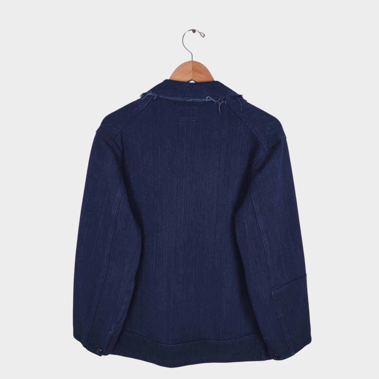 BLUE BLUE JAPAN Men's Made in Japan Blue Sashiko Boro Patchwork Chore Jacket