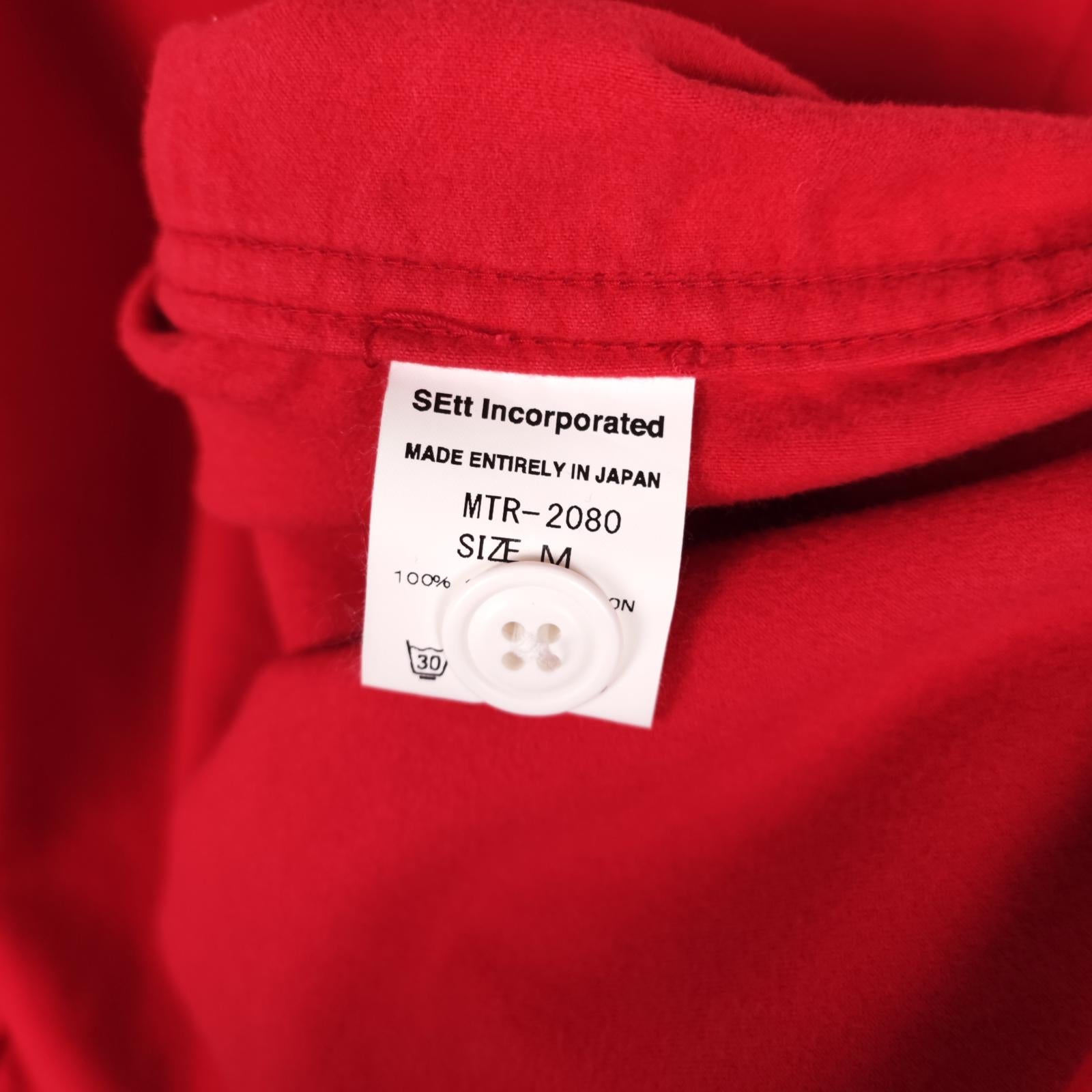 MOUNTAIN RESEARCH Men's Red Made in Japan Heavyweight Brushed Cotton CPO Jacket