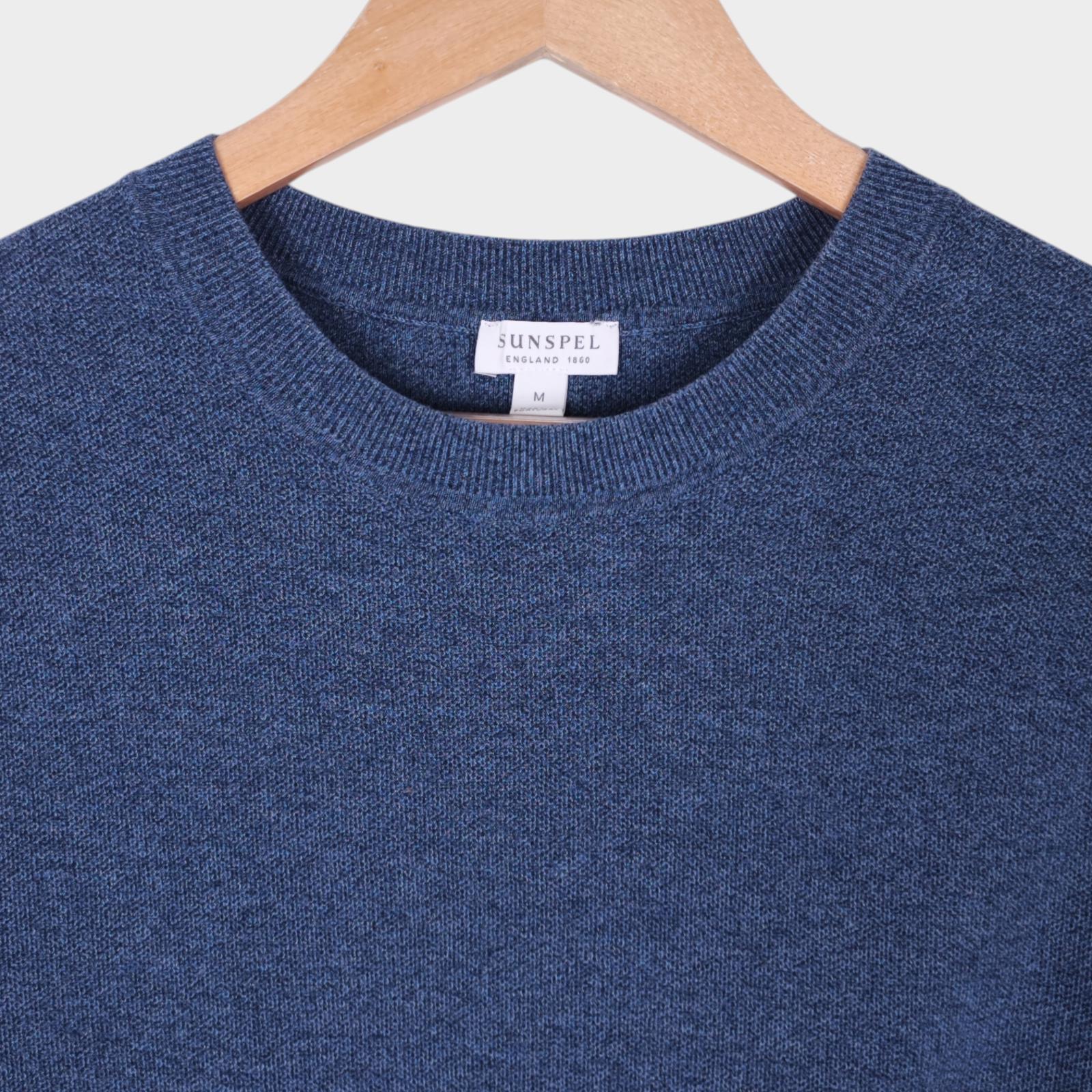SUNSPEL Men's Blue Cotton Knitted T-Shirt