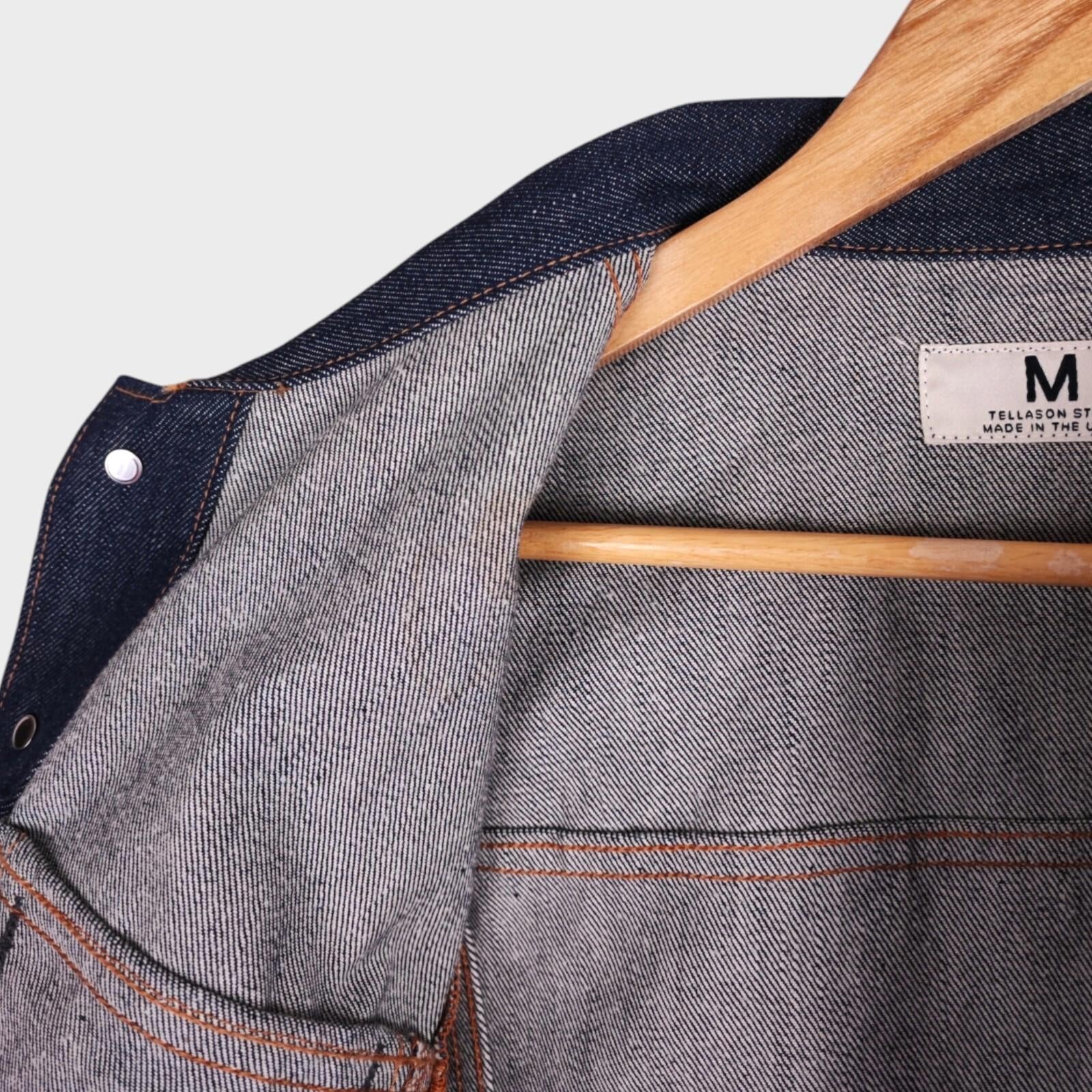 TELLASON Men's Blue Denim Made in USA Jacket