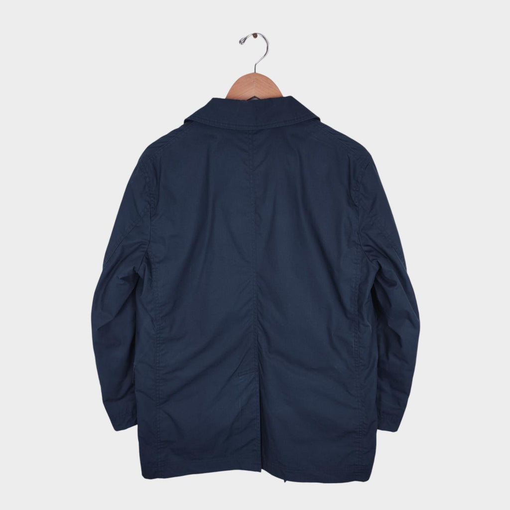 MHL MARGARET HOWELL Men's Dark Blue Double Breasted Detachable Liner Jacket