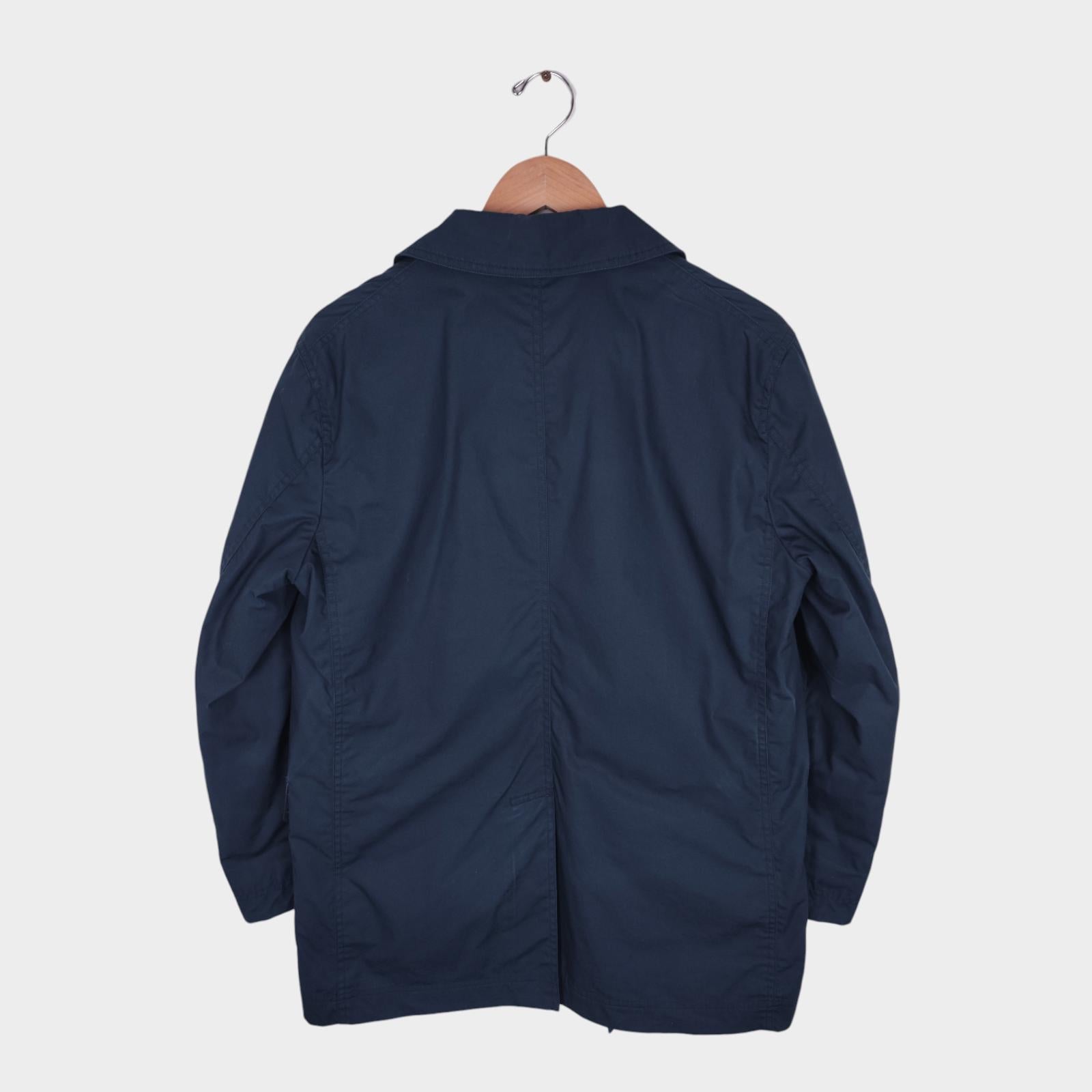 MHL MARGARET HOWELL Men's Dark Blue Double Breasted Detachable Liner Jacket