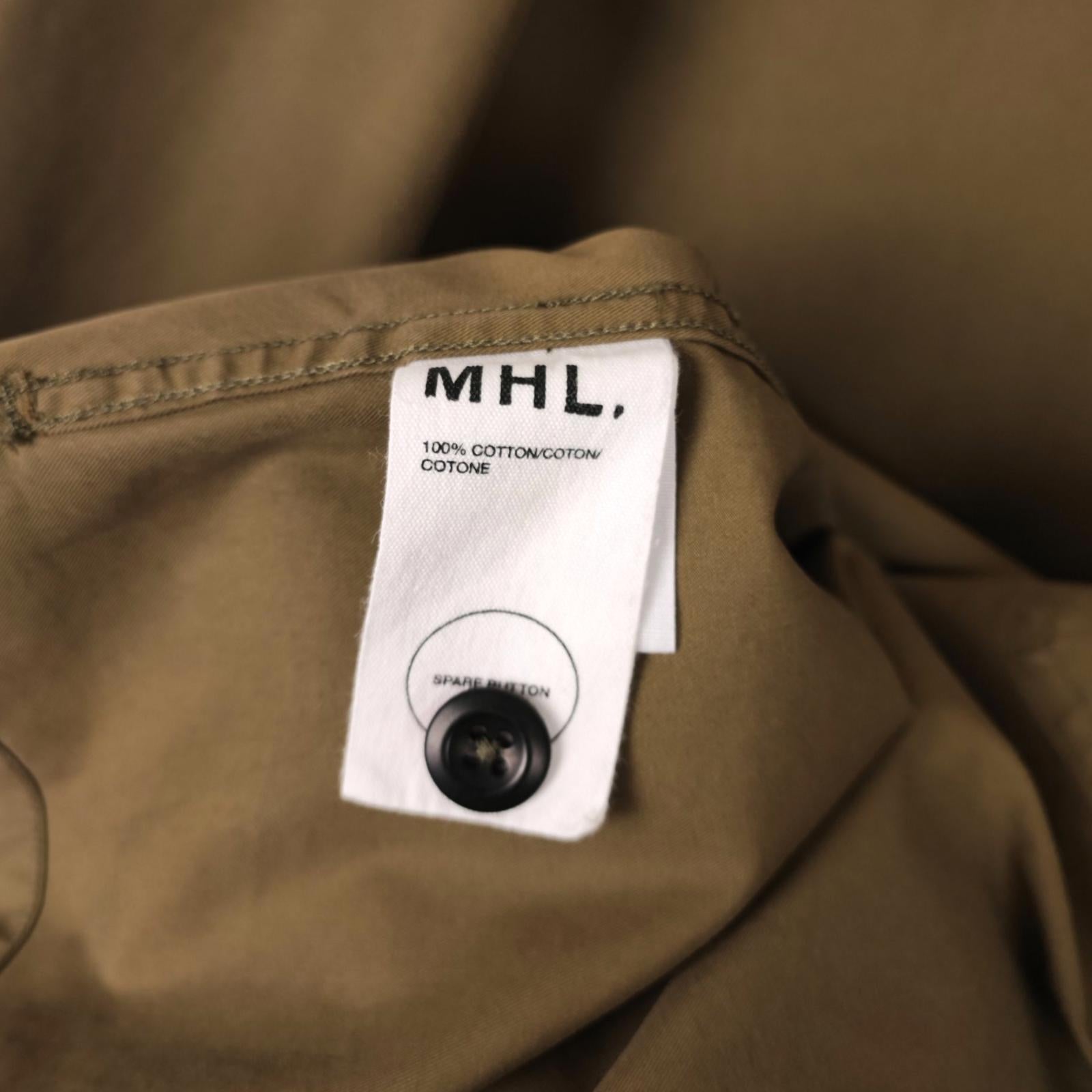 MHL MARGARET HOWELL Men's Khaki Green Relaxed Fit Overshirt Jacket