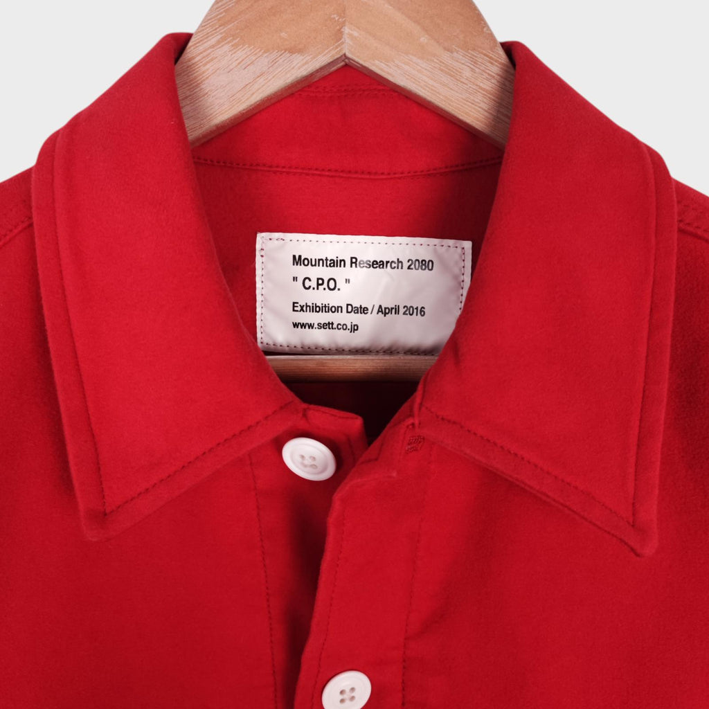 MOUNTAIN RESEARCH Men's Red Made in Japan Heavyweight Brushed Cotton CPO Jacket