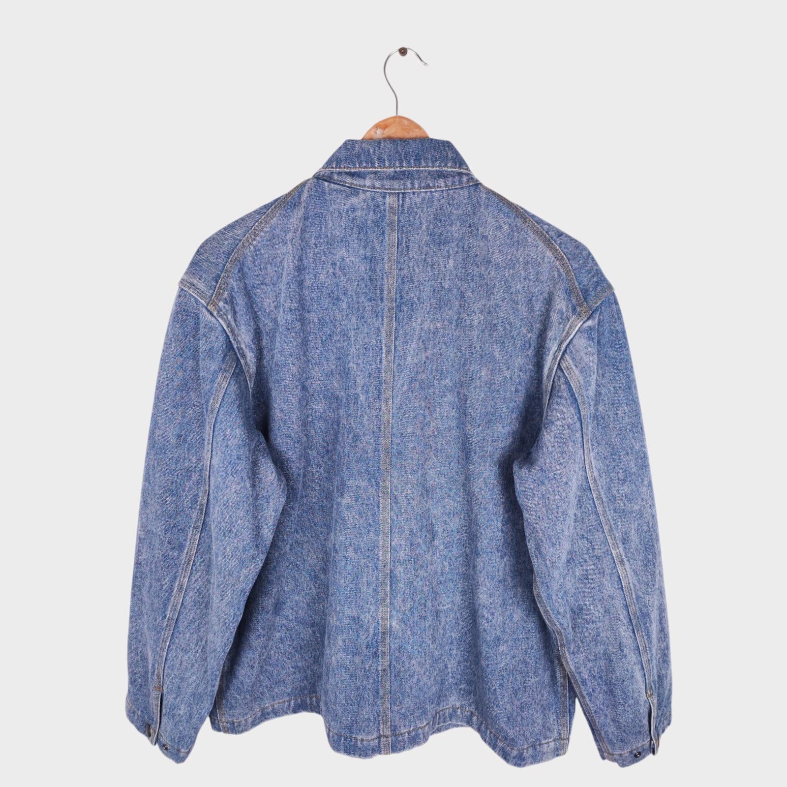 EVISEN SKATEBOARDS Men's Blue Shrimp Denim Chore Jacket