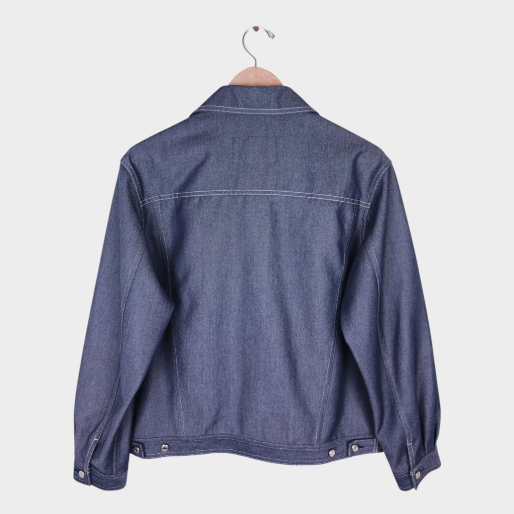 MACKINTOSH PHILOSOPHY Men's Blue Polyester Denim Cropped Jacket