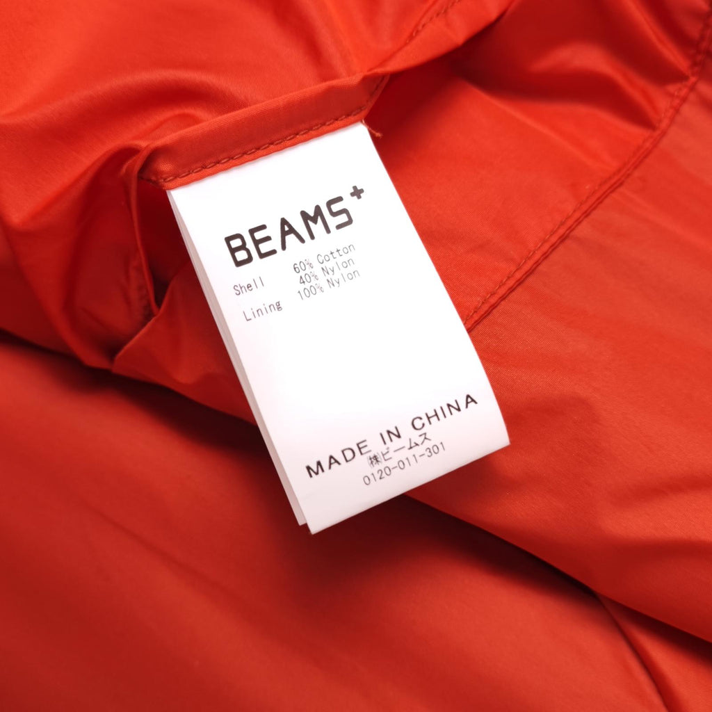 BEAMS PLUS Men's Green 60/40 Cotton Blend Hooded Mountain Parka Jacket