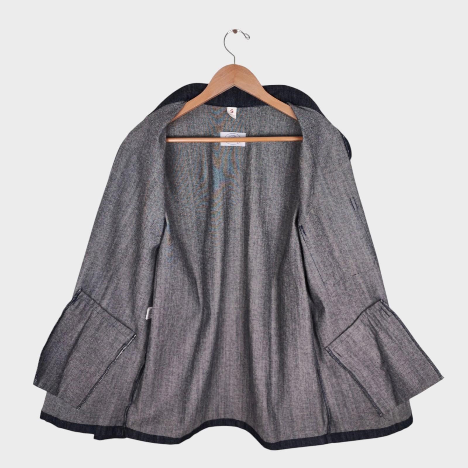 NOSTALGIC GARAGE Men's Blue Made in Italy Denim Chore Jacket