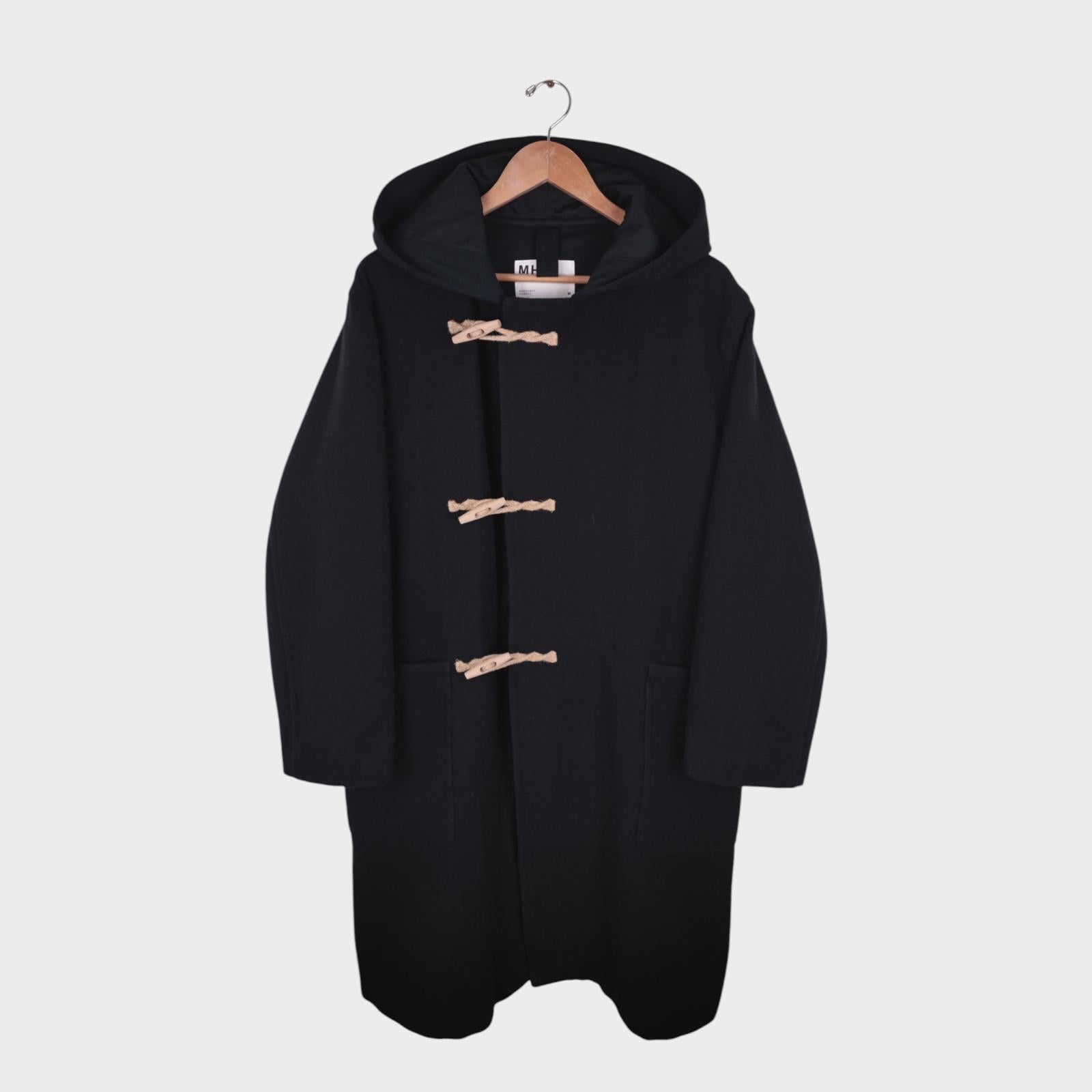 MHL MARGARET HOWELL Men's Heavyweight Wool Blend Hooded Duffle Coat