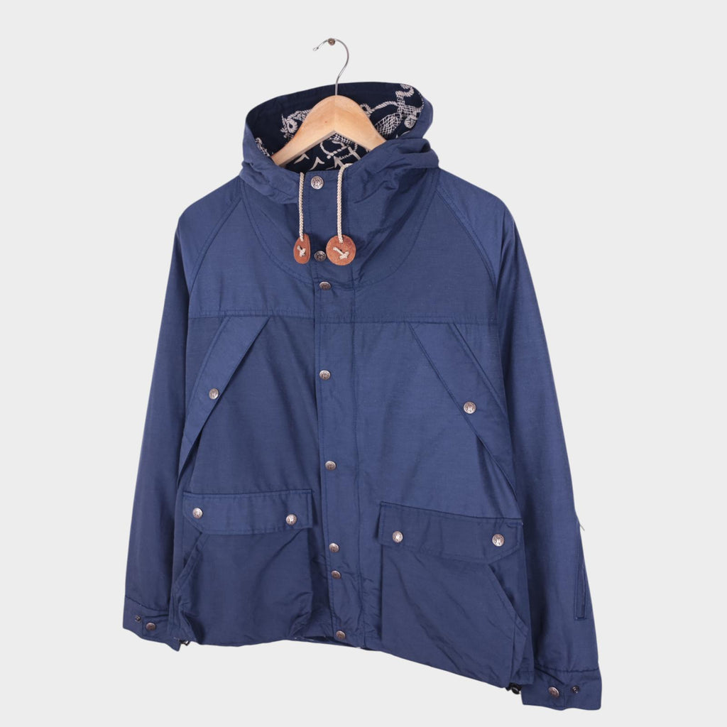 BLUE BLUE JAPAN x MT. RAINIER DESIGN Men's Blue 60/40 Cotton Nylon Mountain Parka Jacket