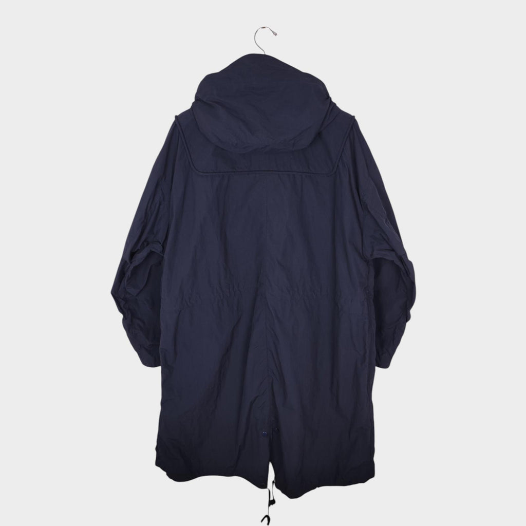 NORBIT BY HIROSHI NOZAWA Men's Navy Water Repellent Nylon Duffle Mod Coat Jacket