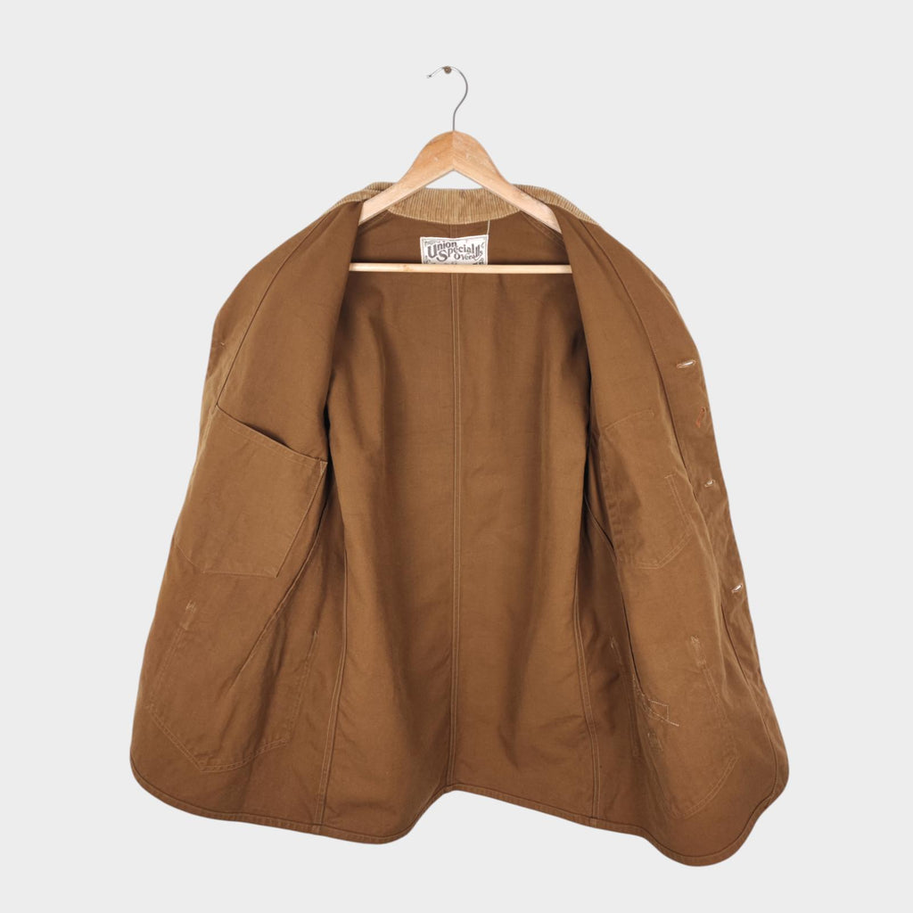 FREEWHEELERS Union Special Overalls Men's Made in Japan Brown Duck Canvas Chore Jacket