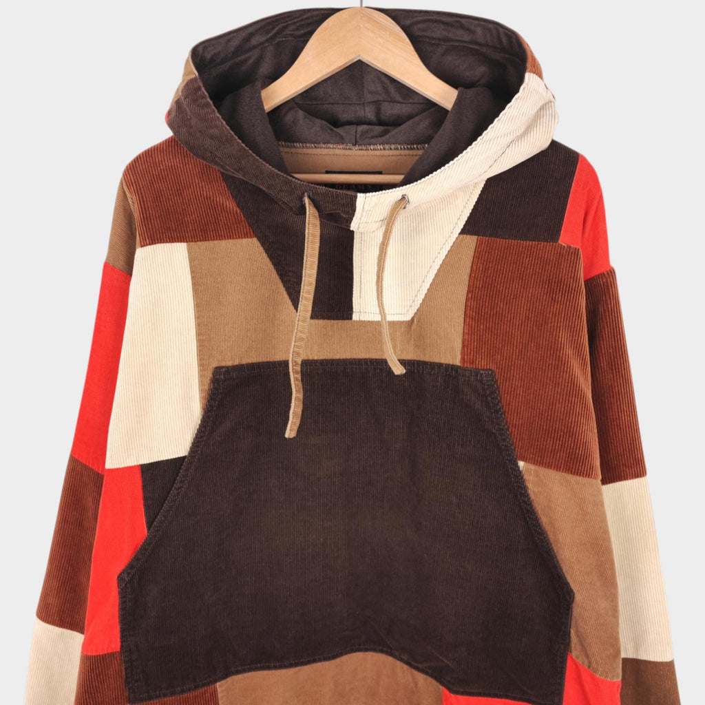BEAMS PLUS Men's Multicoloured Military Corduroy Patchwork Smock