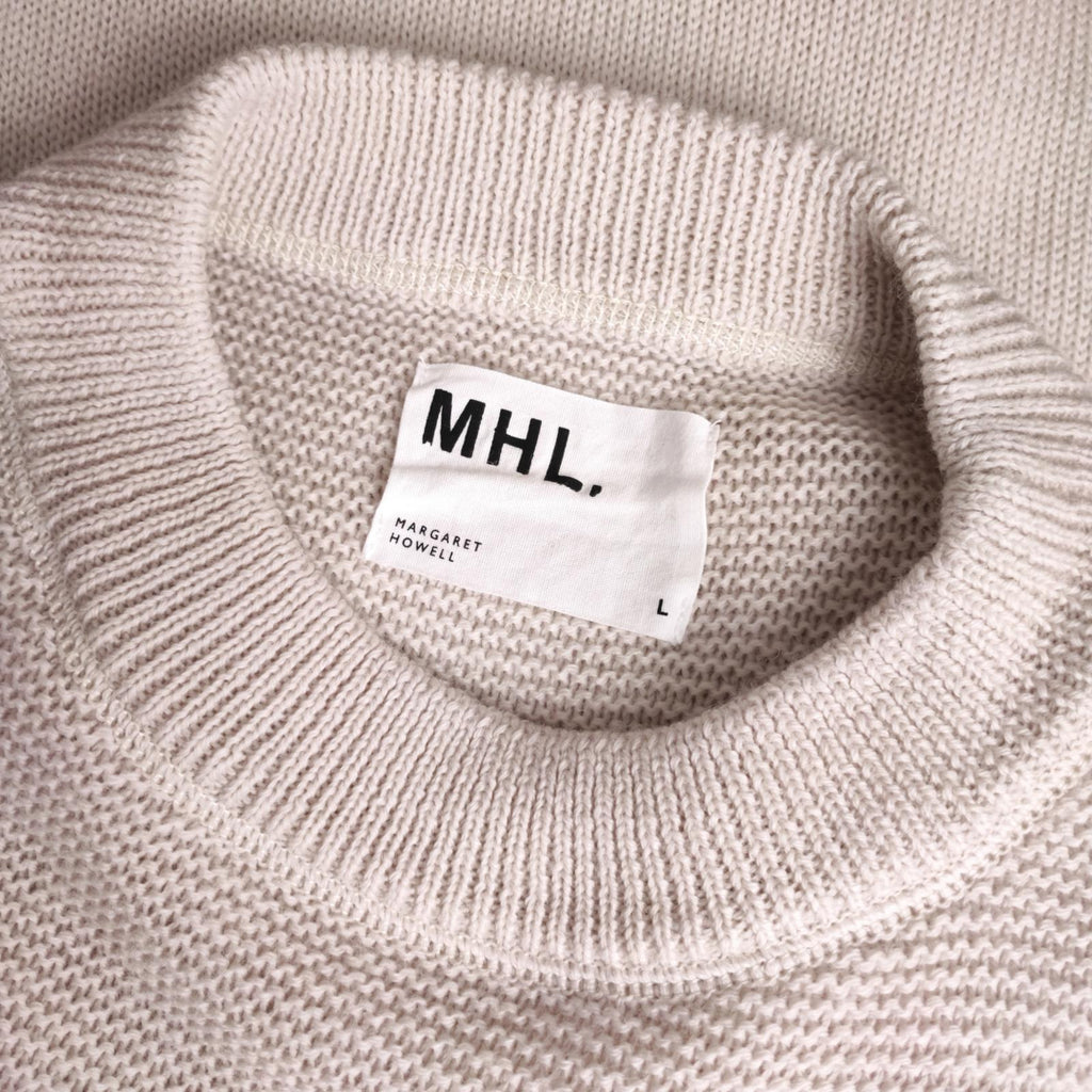MHL MARGARET HOWELL Men's Cream 100% Wool Jumper
