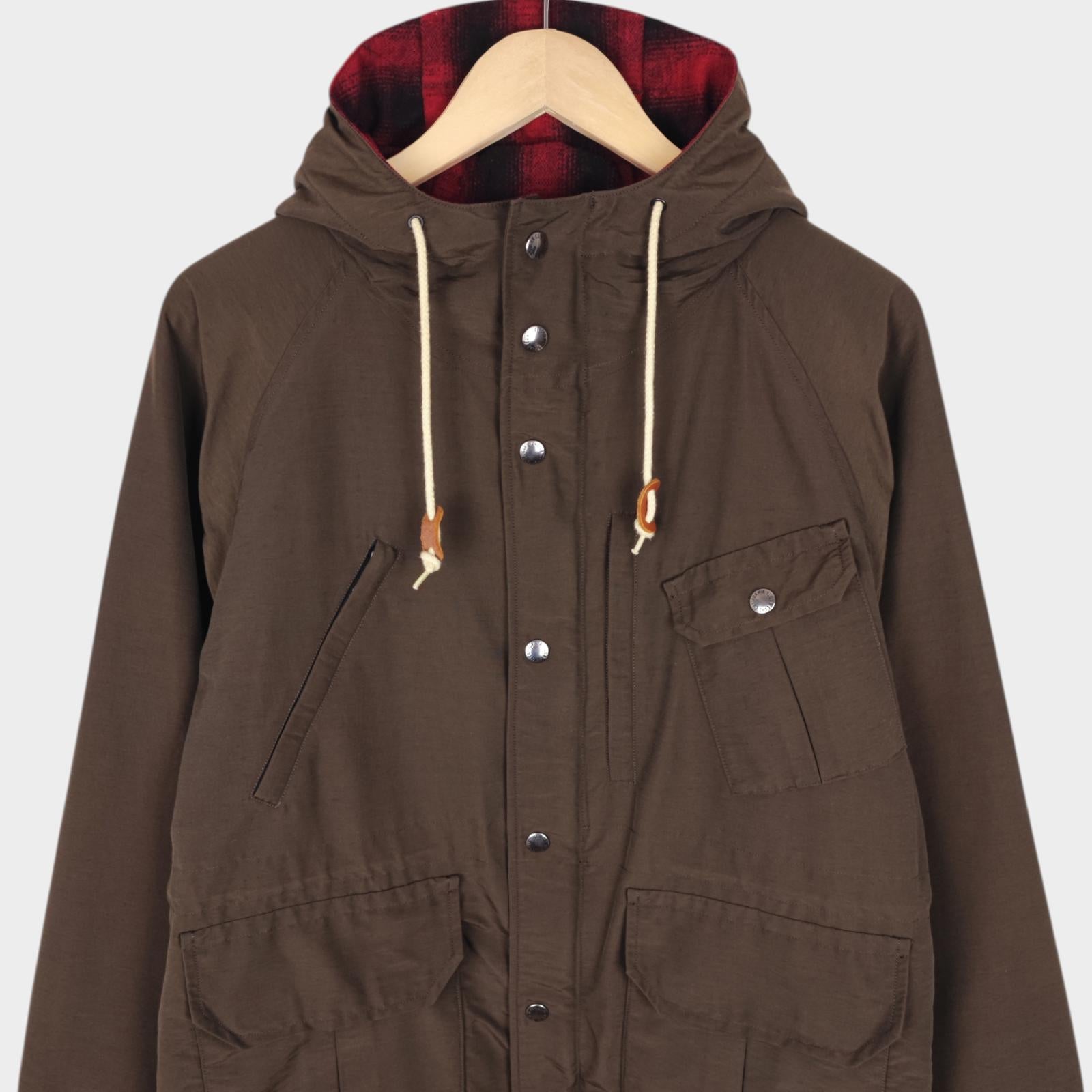 SUGAR CANE Men's Khaki 70/30 Cotton Nylon Wool Blend Lined Mountain Parka Jacket