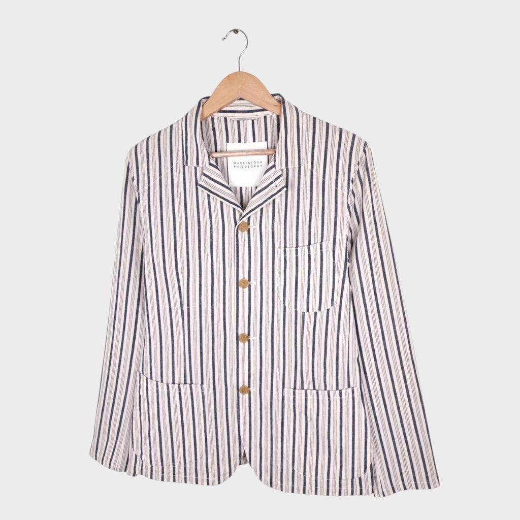 MACKINTOSH PHILOSOPHY Men's Striped Linen/Cotton Lightweight Chore Jacket