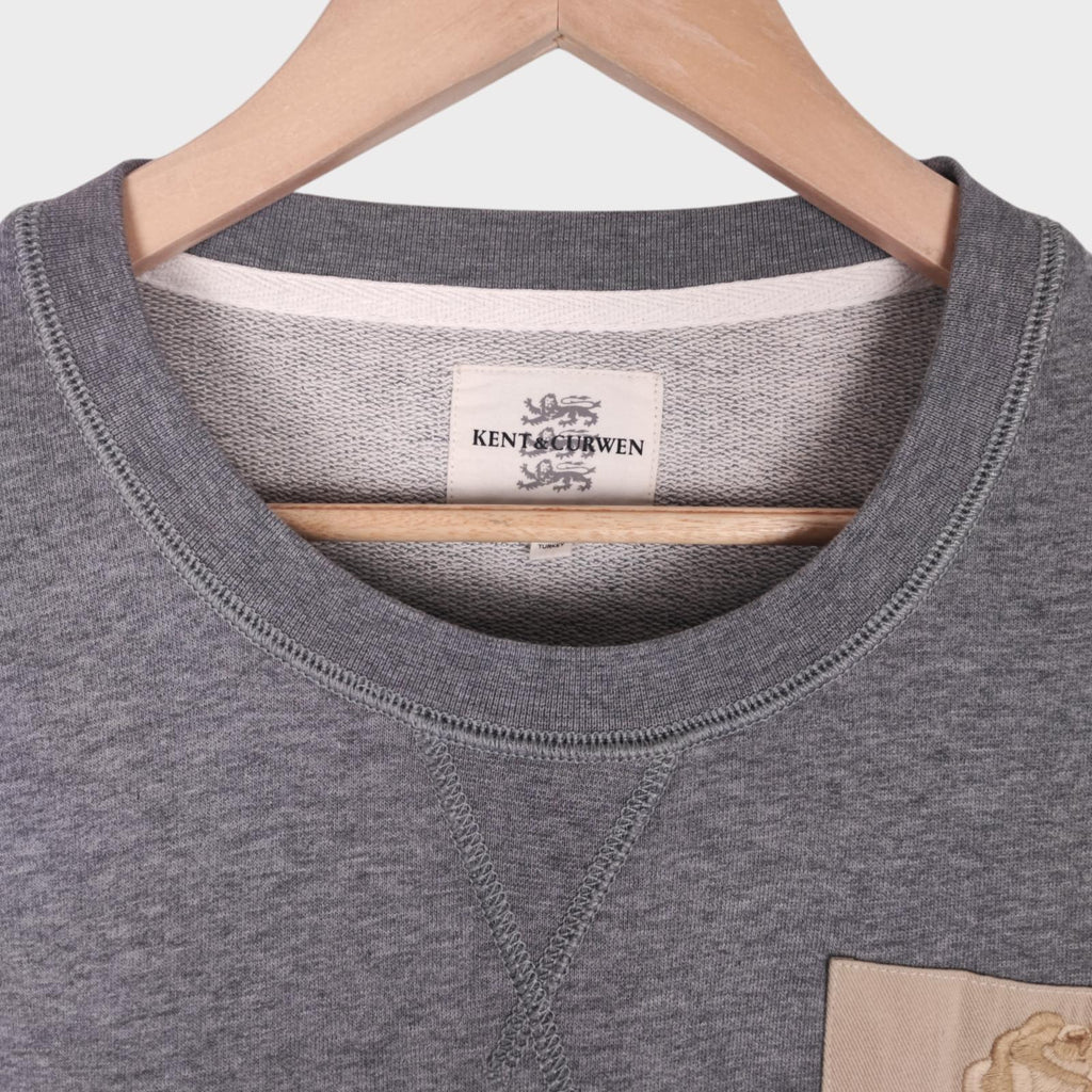 KENT & CURWEN Men's Grey Limited Edition 'The Stone Roses' Sweatshirt