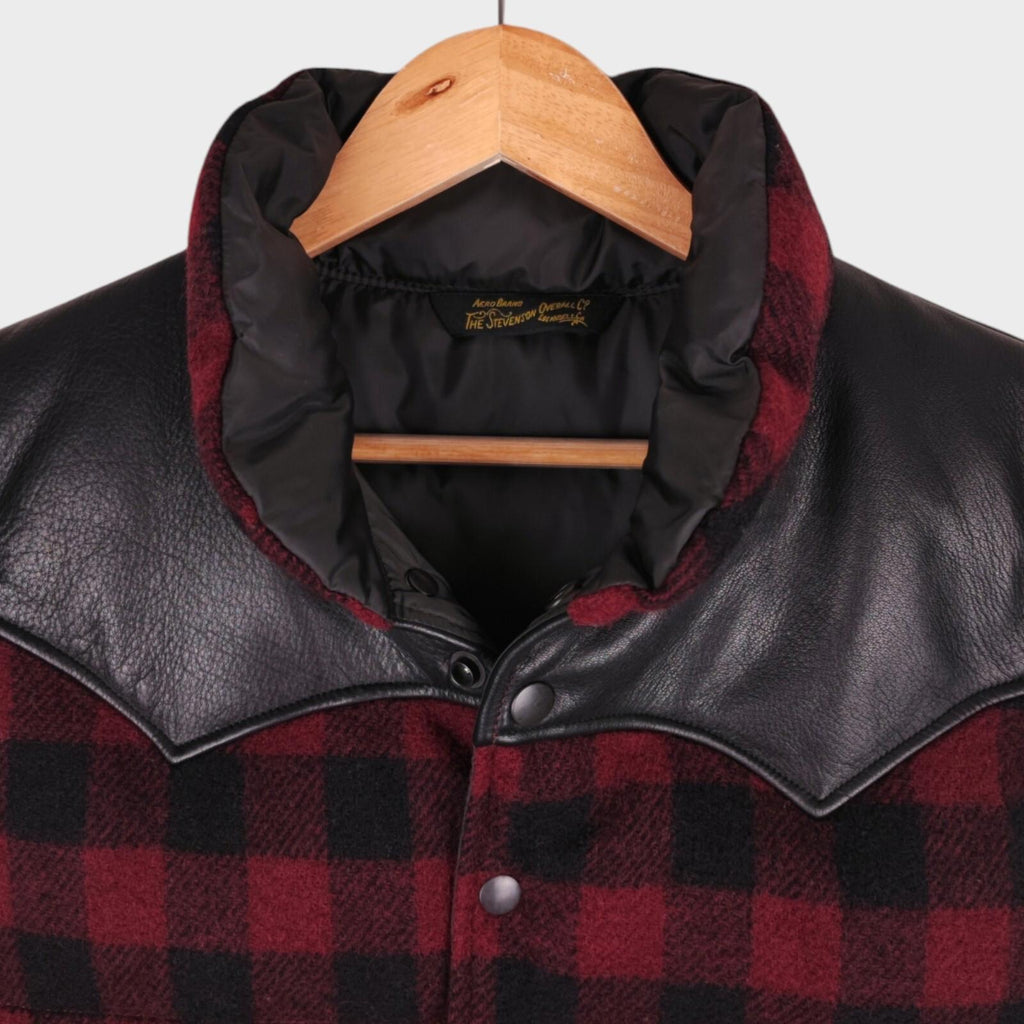 STEVENSON OVERALL Men's Buffalo Check Down Gilet