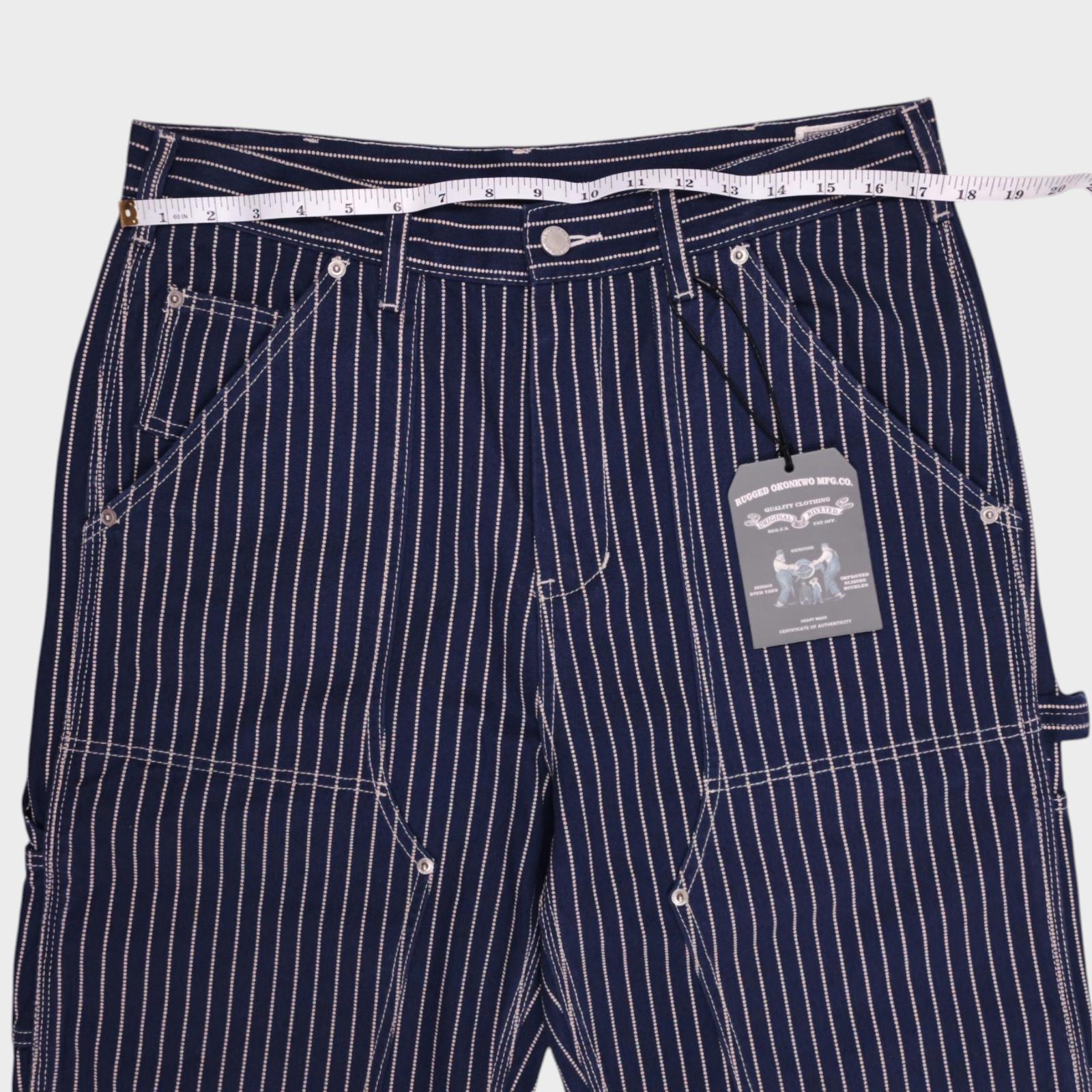 OKONKWO MFG Men's Dark Blue Heavyweight Cotton Wabash Carpenter Trousers