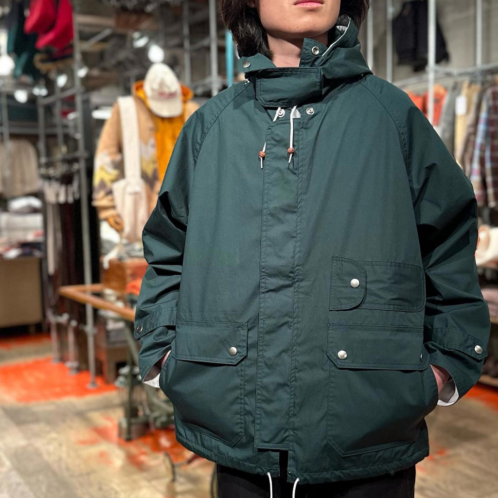 BEAMS PLUS Men's Green 3 Layer Sailing Parka Jacket