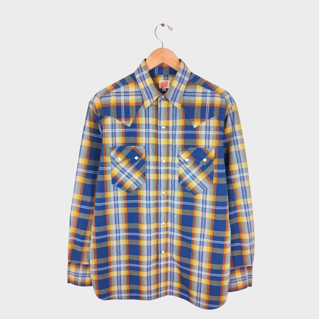 SUGAR CANE Men's Made in Japan Checked Western Shirt