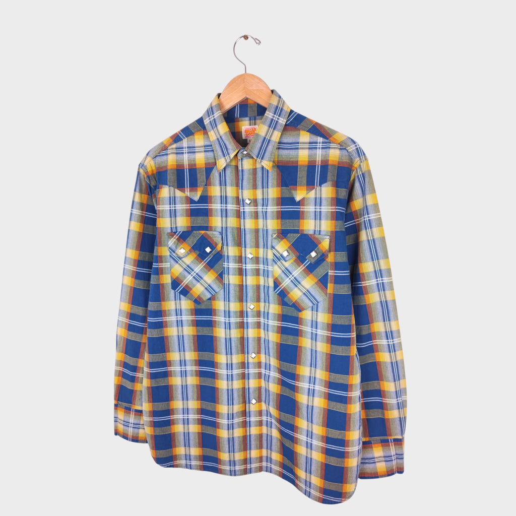 SUGAR CANE Men's Made in Japan Checked Western Shirt