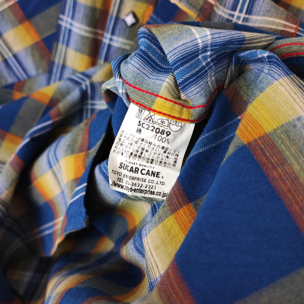 SUGAR CANE Men's Made in Japan Checked Western Shirt