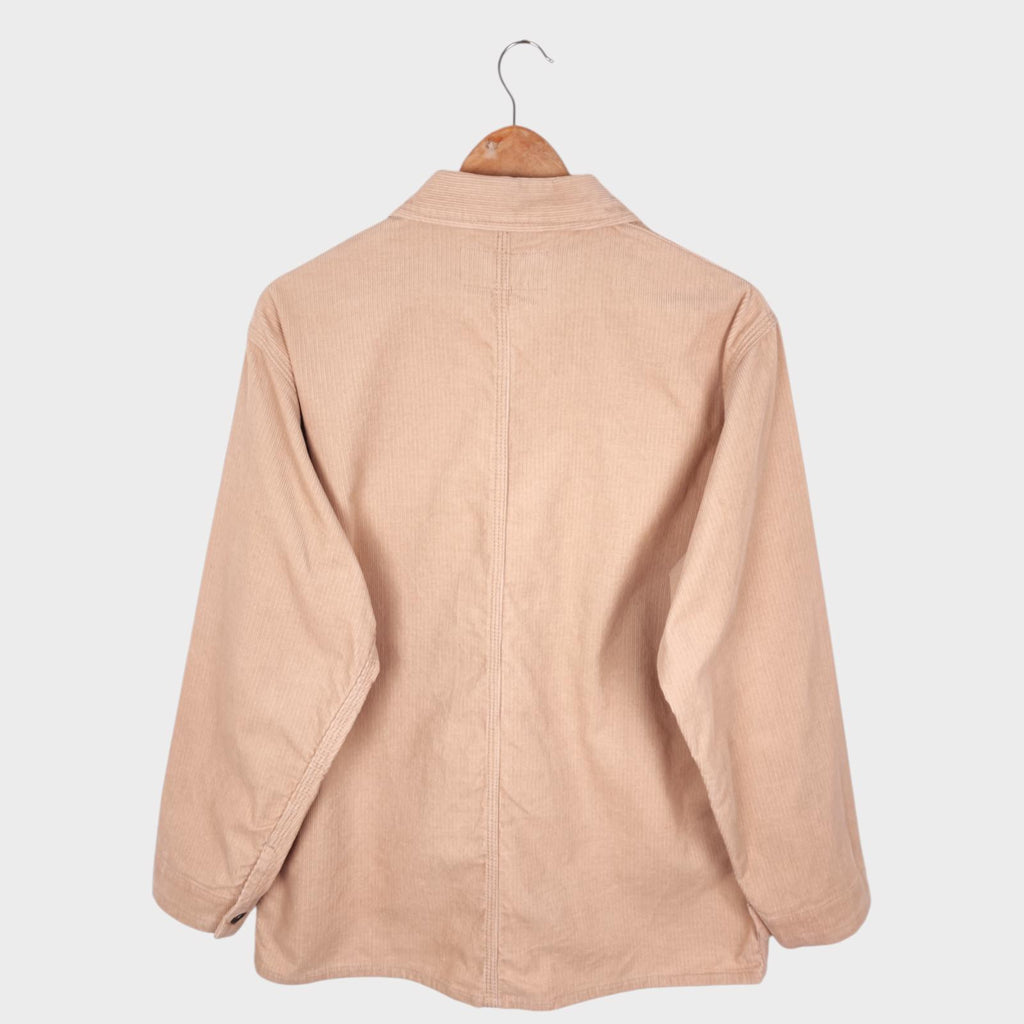 UNIVERSAL OVERALL Men's Light Beige Corduroy Cotton Chore Jacket