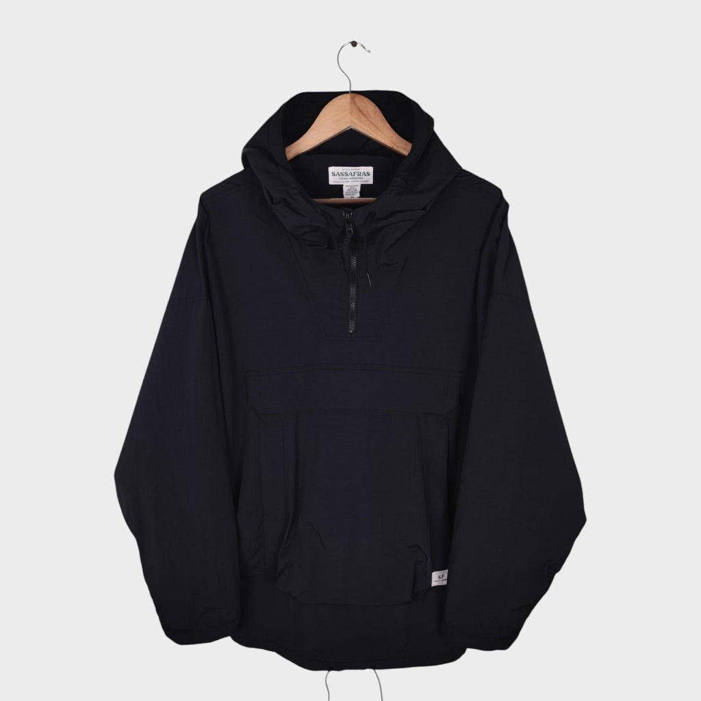 SASSAFRAS Men's Made in Japan Black Digs Crew Armor Shell Bud Smock Jacket
