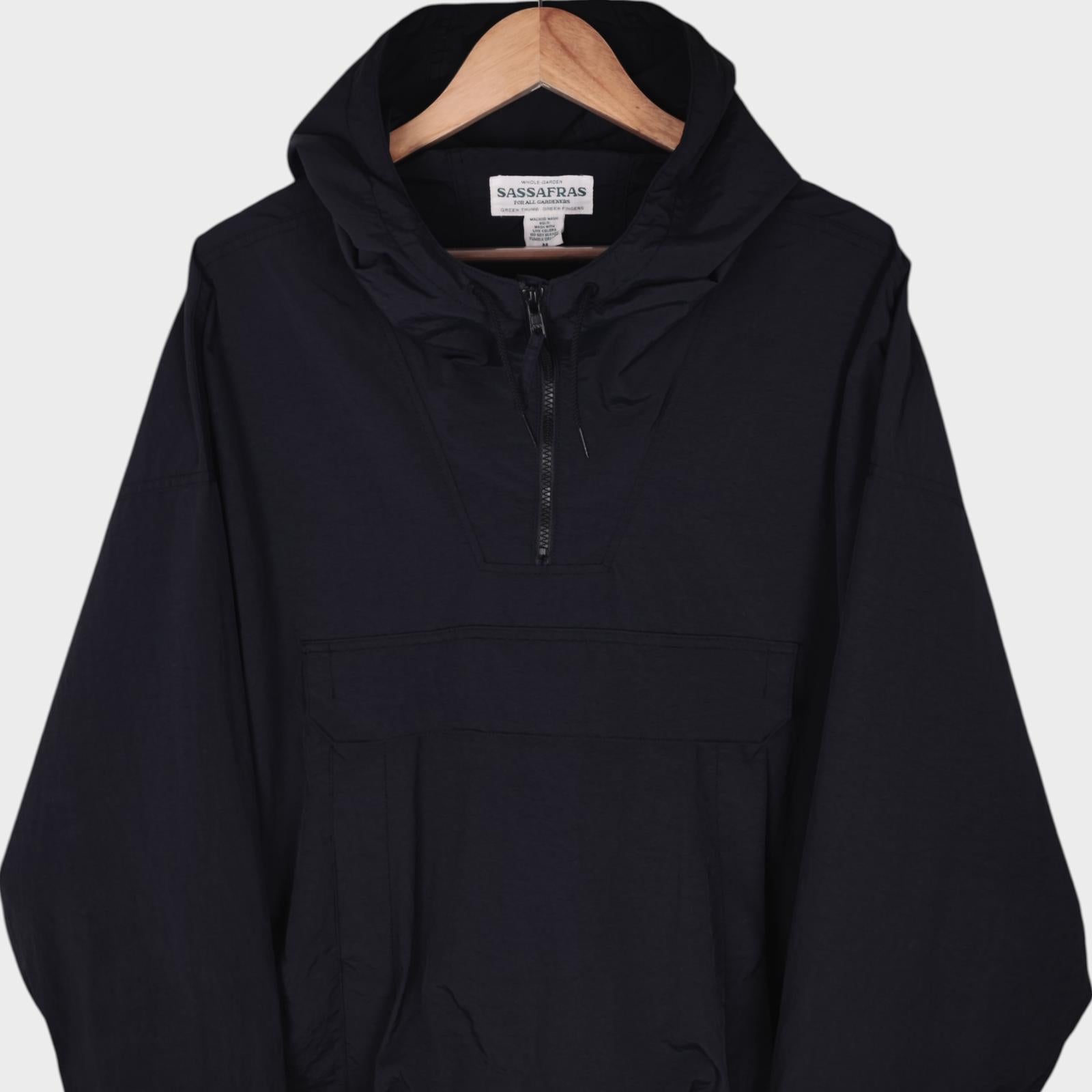 SASSAFRAS Men's Made in Japan Black Digs Crew Armor Shell Bud Smock Jacket