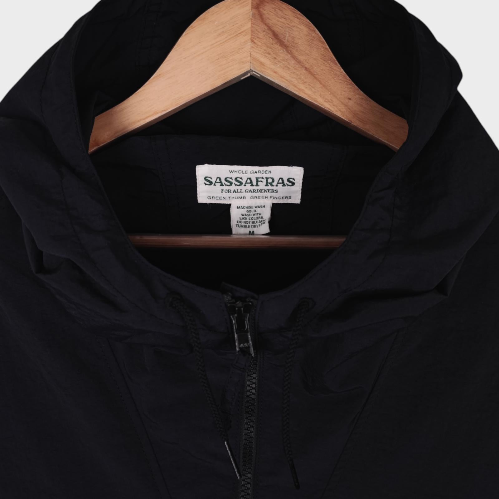 SASSAFRAS Men's Made in Japan Black Digs Crew Armor Shell Bud Smock Jacket