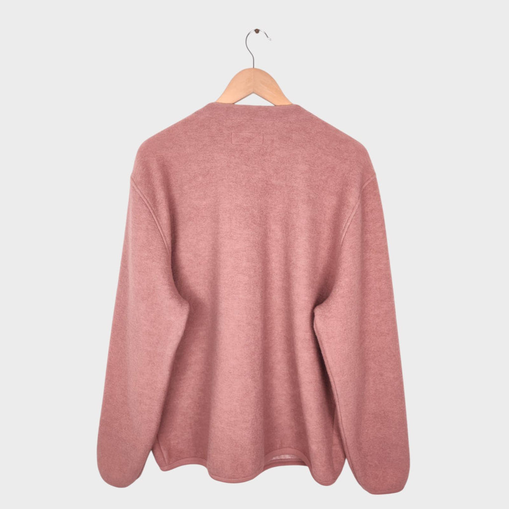 UNIVERSAL WORKS Men's Pink Wool Fleece Cardigan
