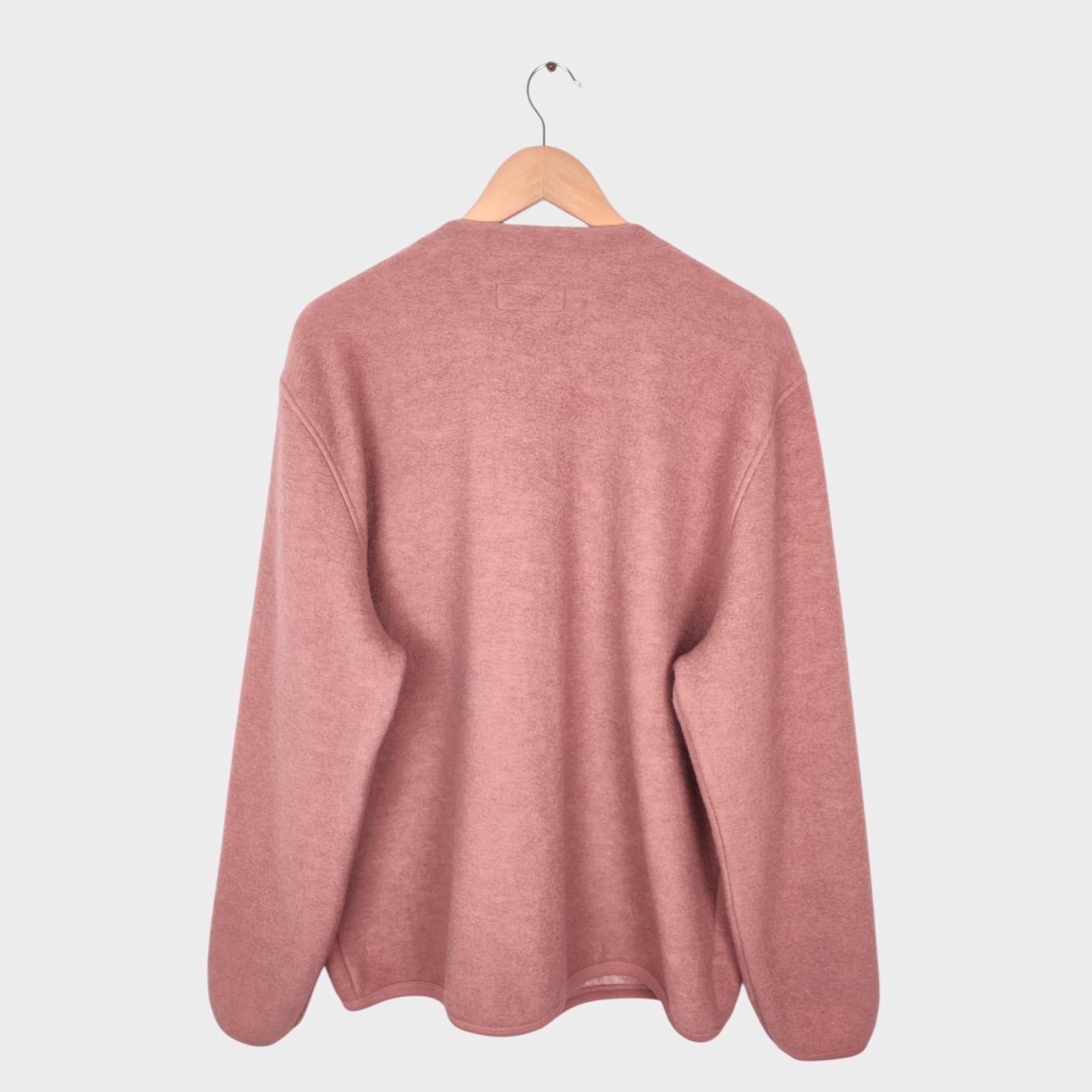 UNIVERSAL WORKS Men's Pink Wool Fleece Cardigan