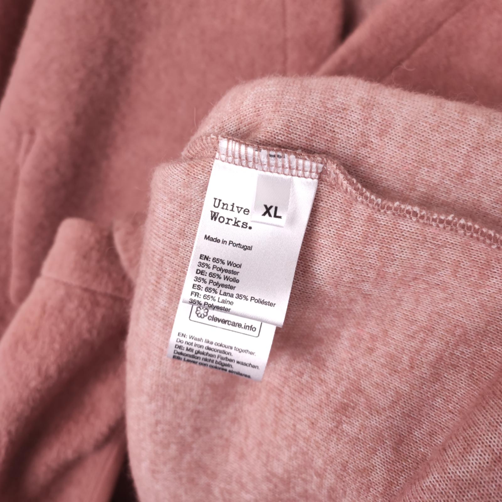 UNIVERSAL WORKS Men's Pink Wool Fleece Cardigan