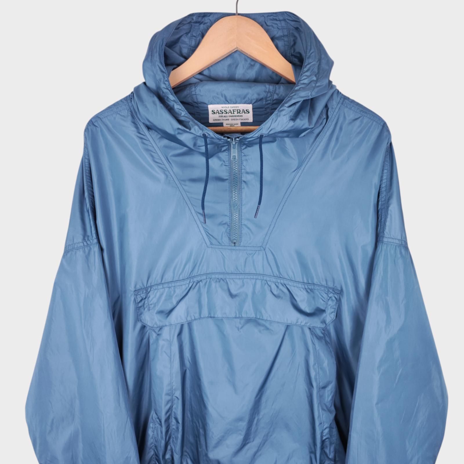 SASSAFRAS Men's Made in Japan Blue Digs Crew Armor Shell Bud Smock Jacket
