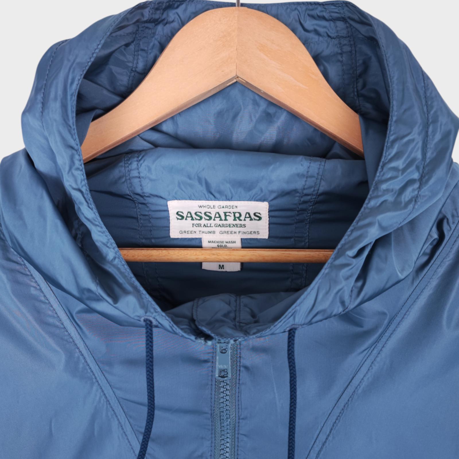SASSAFRAS Men's Made in Japan Blue Digs Crew Armor Shell Bud Smock Jacket
