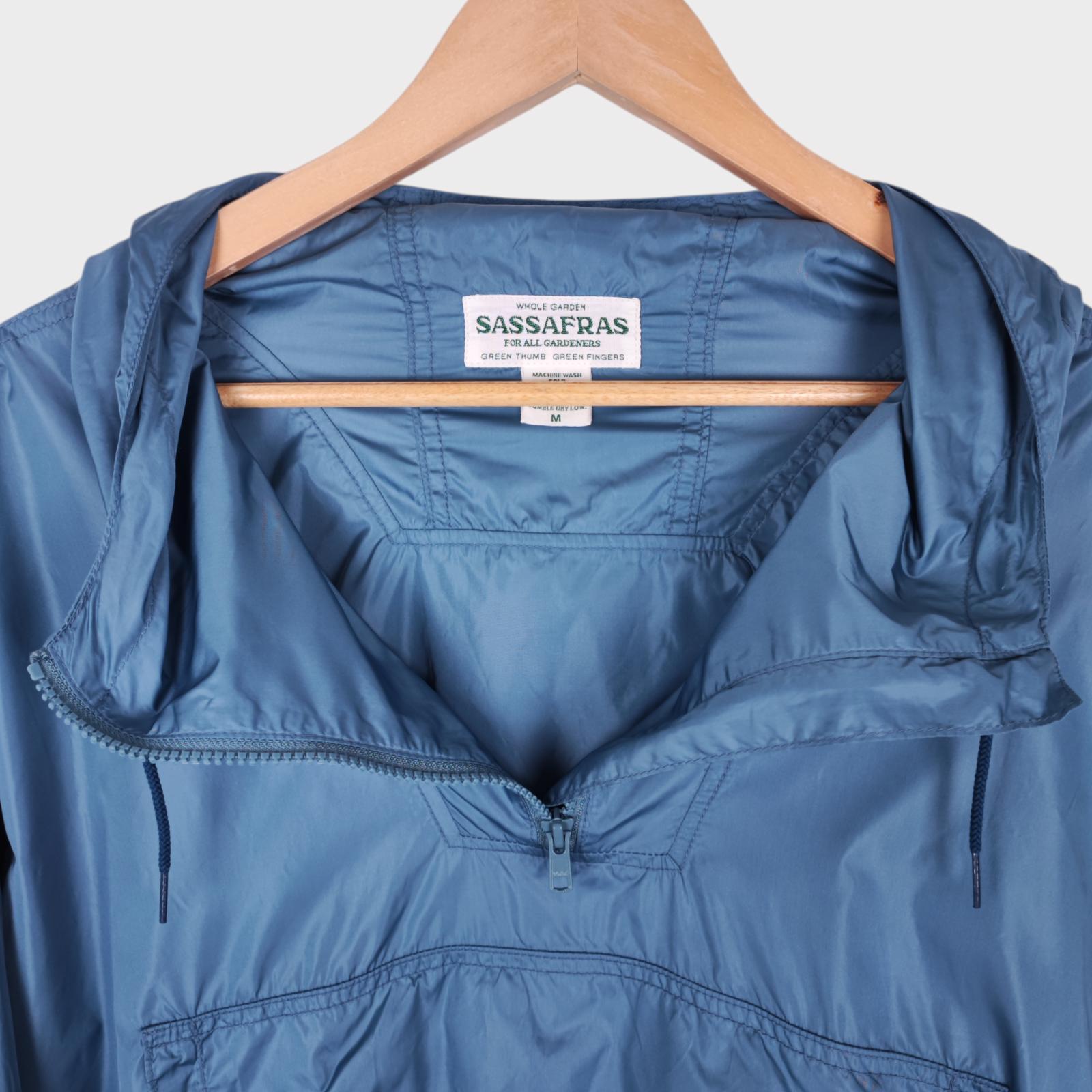 SASSAFRAS Men's Made in Japan Blue Digs Crew Armor Shell Bud Smock Jacket