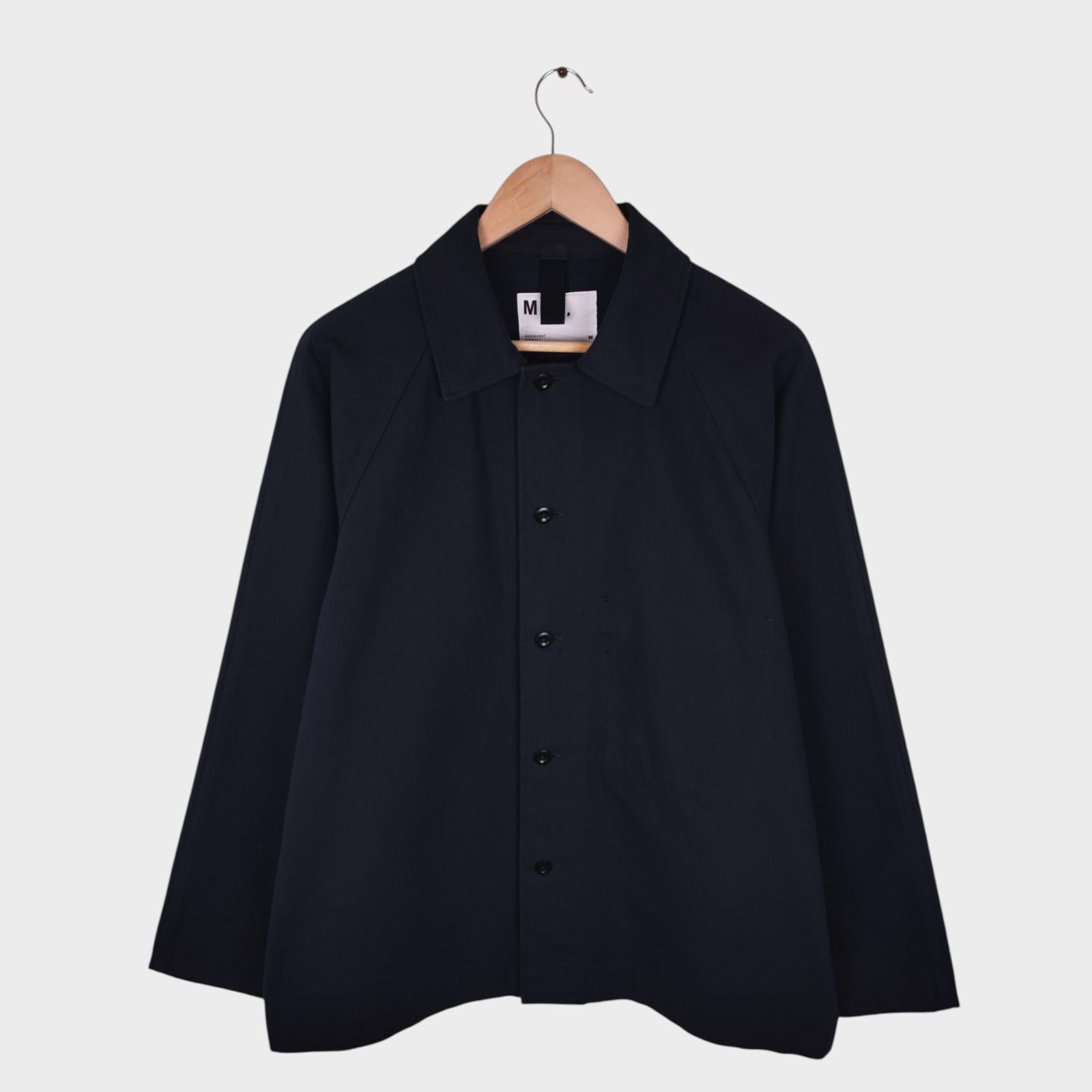 MHL MARGARET HOWELL Men's Navy Blue Cotton Blouson Jacket