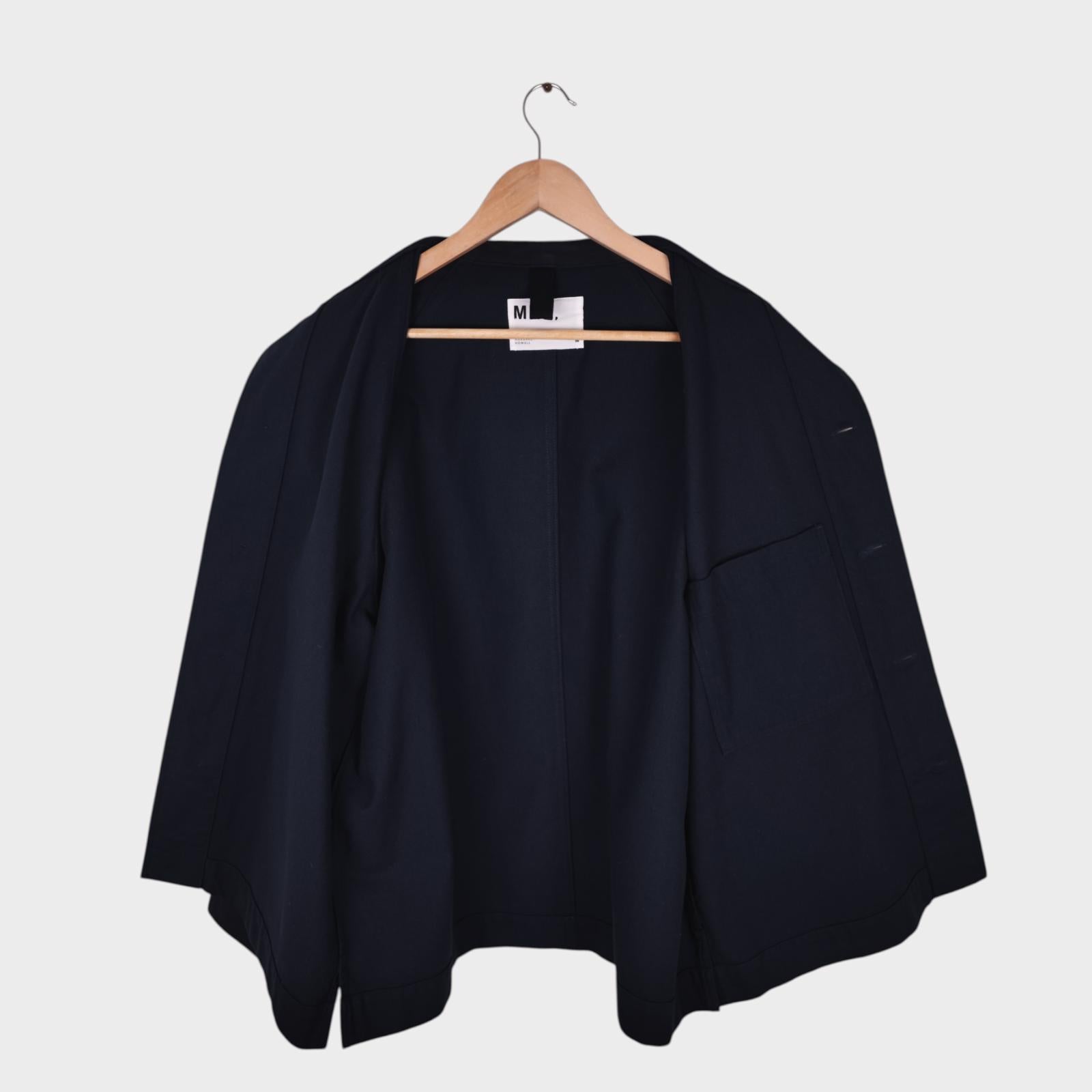 MHL MARGARET HOWELL Men's Navy Blue Cotton Blouson Jacket