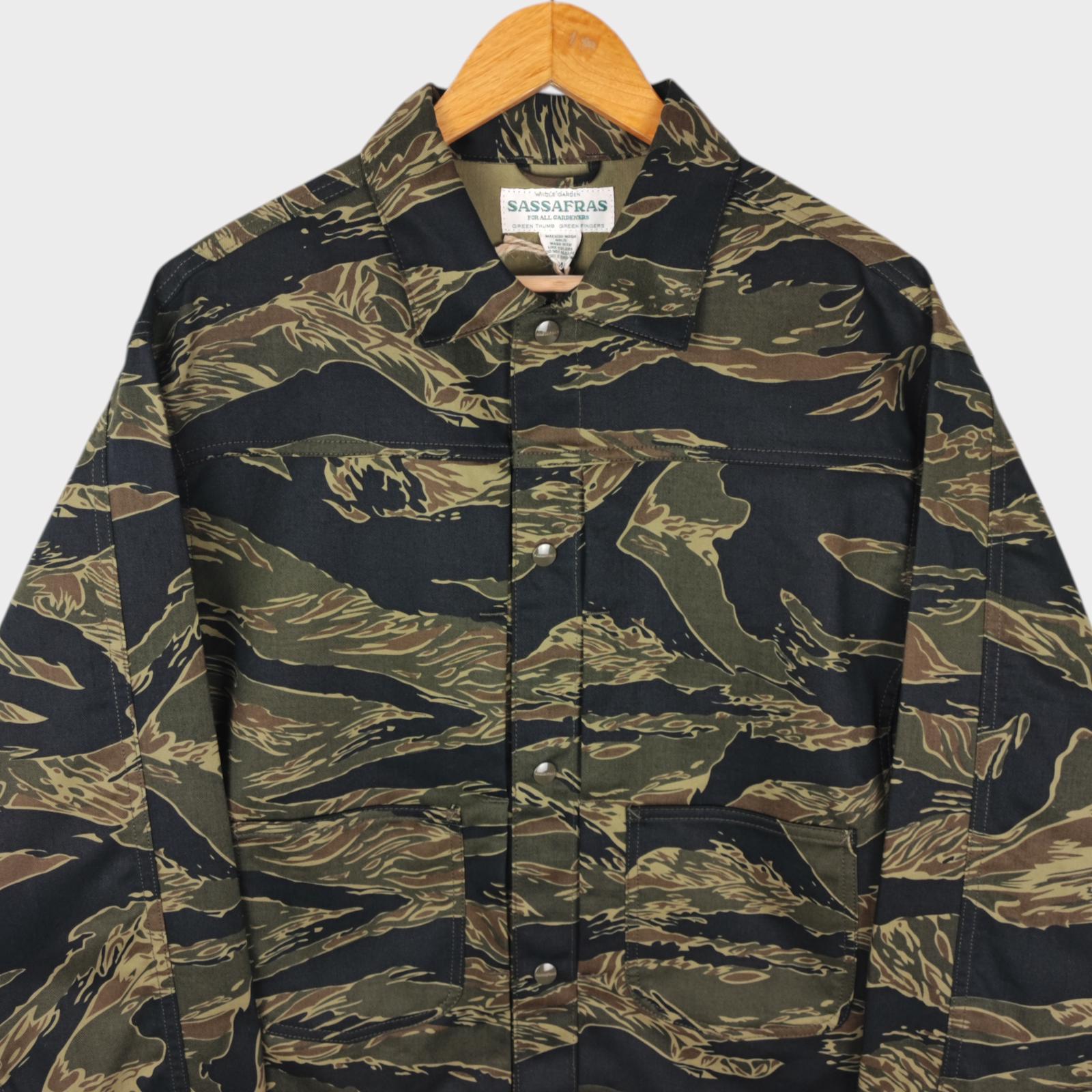 SASSAFRAS Men's Made in Japan Tiger Camo Gardeners Jacket