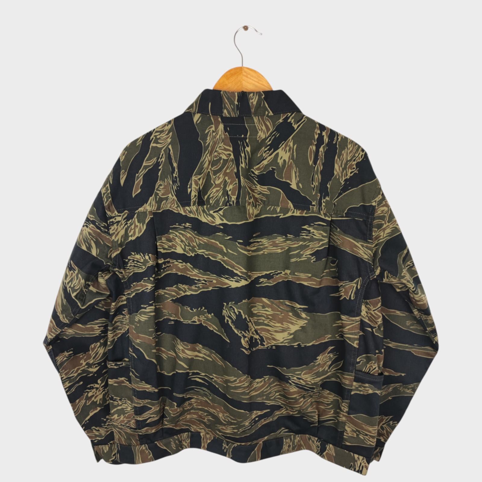 SASSAFRAS Men's Made in Japan Tiger Camo Gardeners Jacket