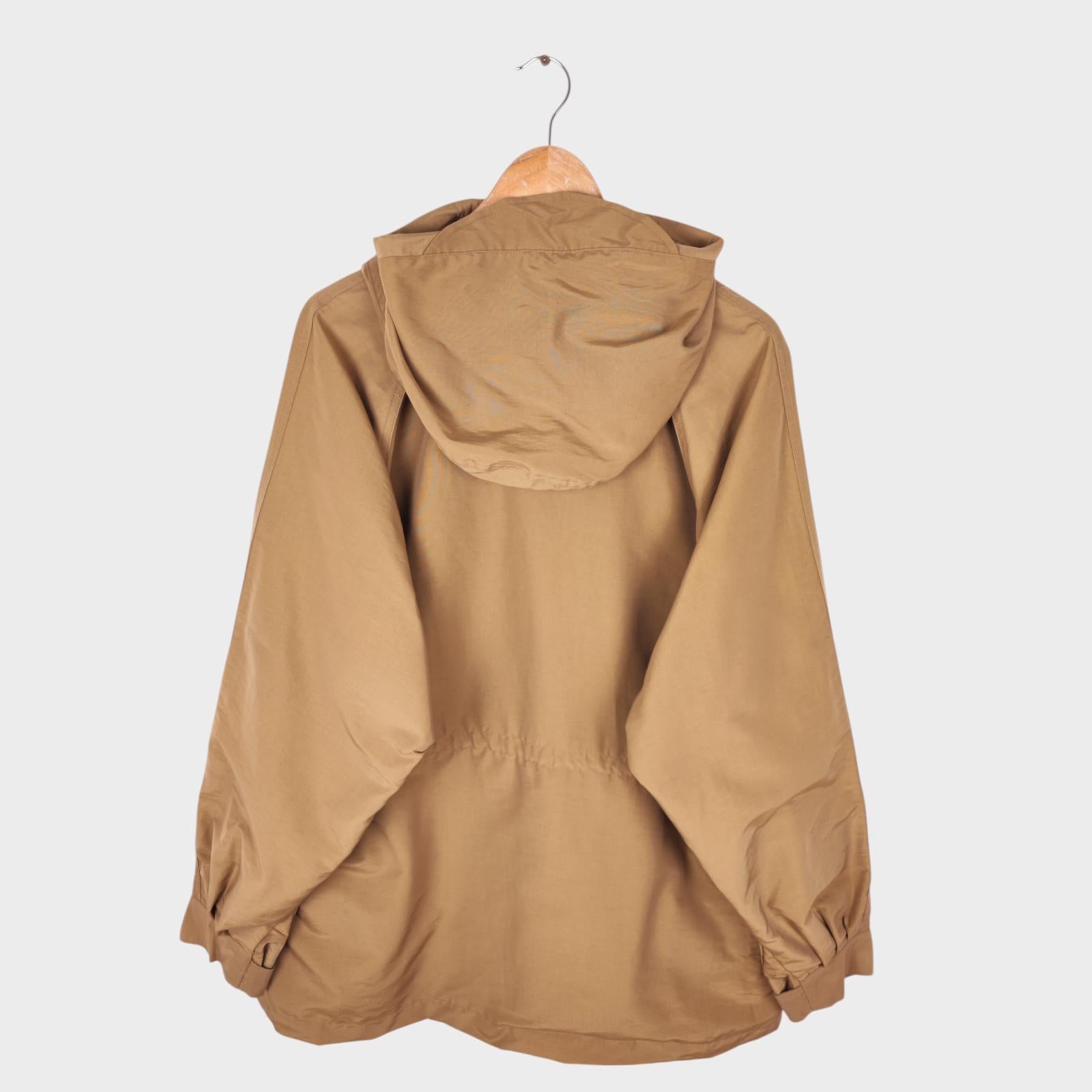 BEAMS PLUS Men's Brown 60/40 Cotton Nylon Hooded Mountain Parka Jacket