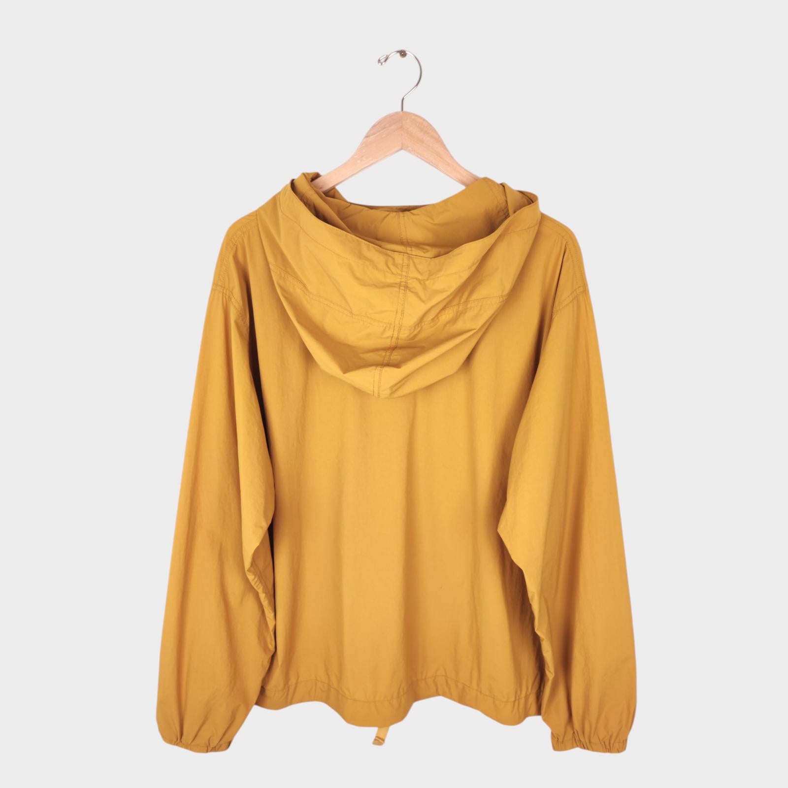 BEAMS PLUS Men's Yellow Oversized Fit Nylon Sports Smock Anorak Parka Jacket