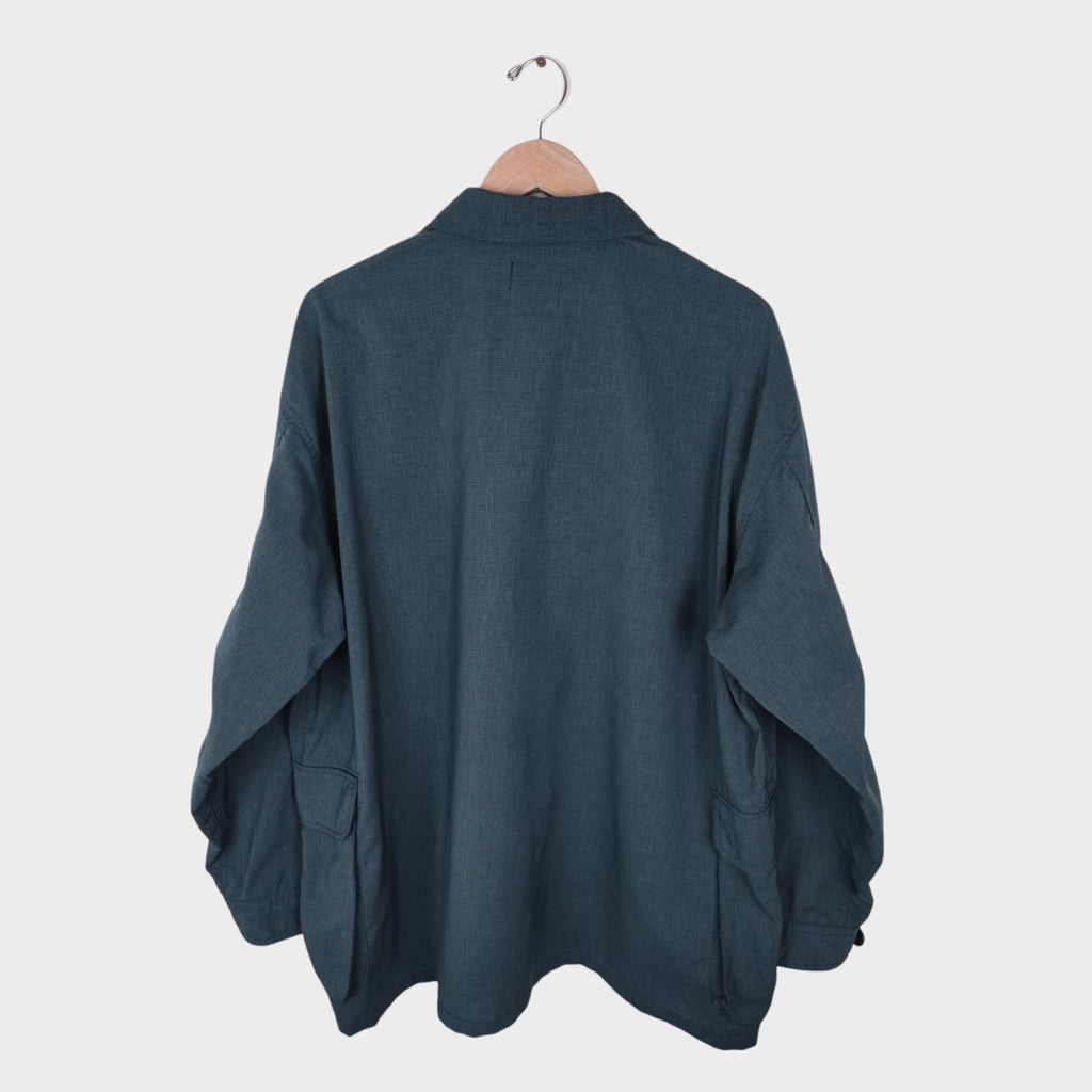 BEAMS Men's Teal Green Oversized Fit Lightweight Utility Fishing Jacket