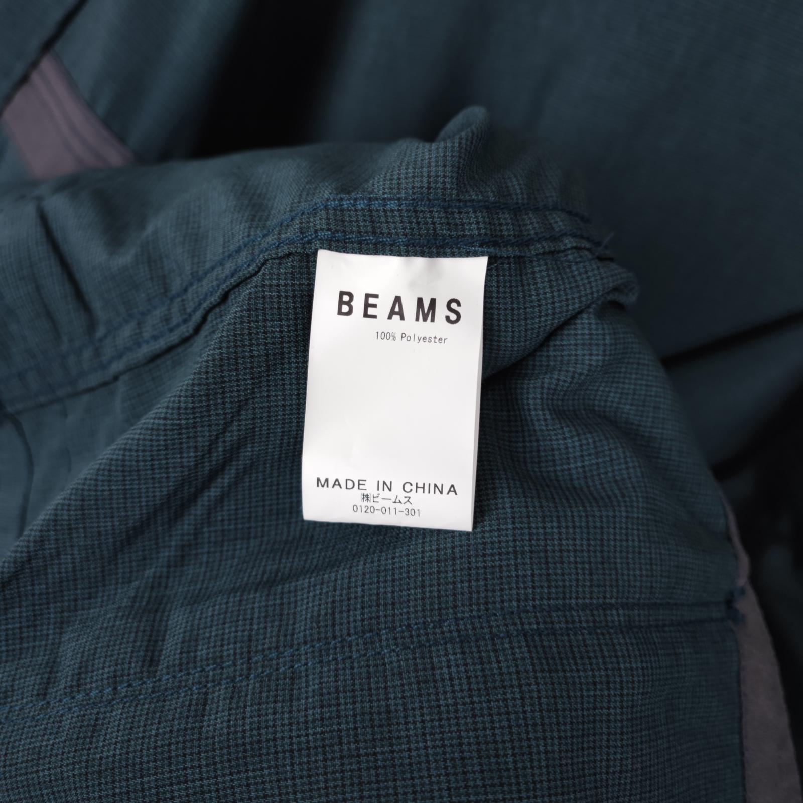 BEAMS Men's Teal Green Oversized Fit Lightweight Utility Fishing Jacket