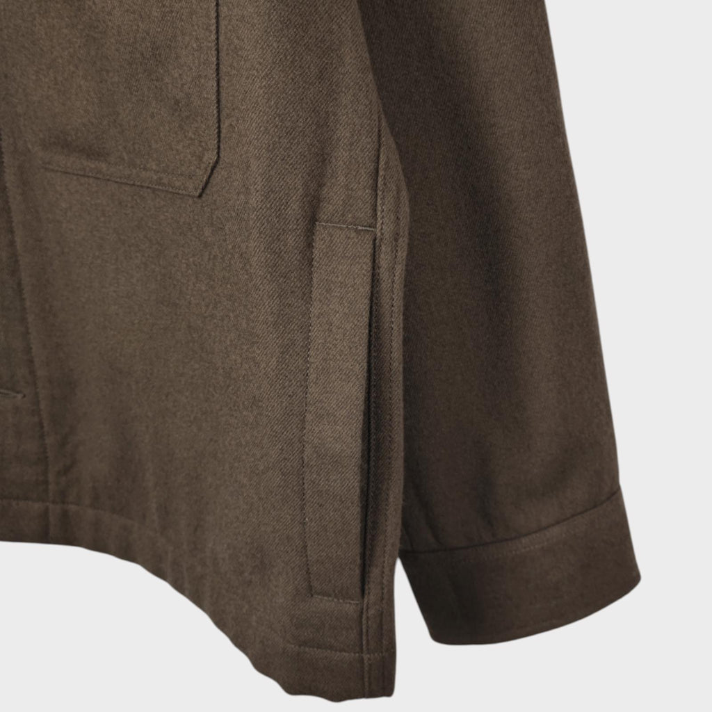MHL MARGARET HOWELL Men's Khaki Green Wool/Cotton Utility Bomber Jacket