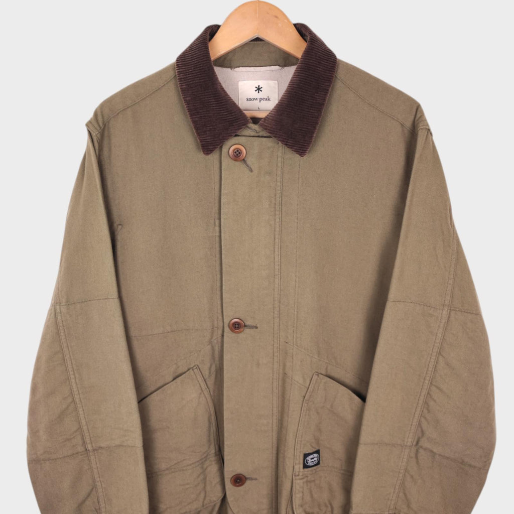 Snow Peak Men's Made in Japan Takibi Spec Canvas Hunting Coat Jacket