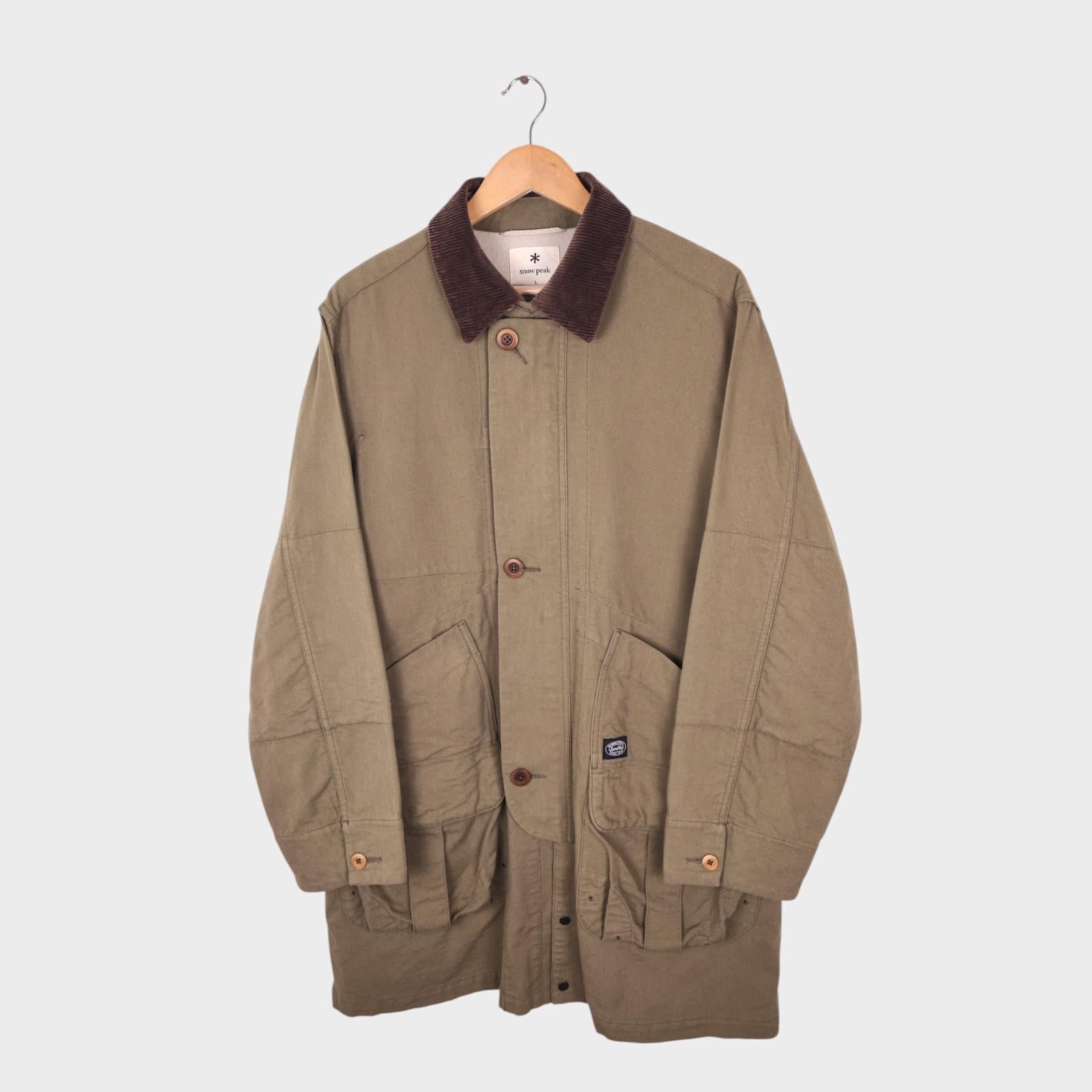 Snow Peak Men's Made in Japan Takibi Spec Canvas Hunting Coat Jacket