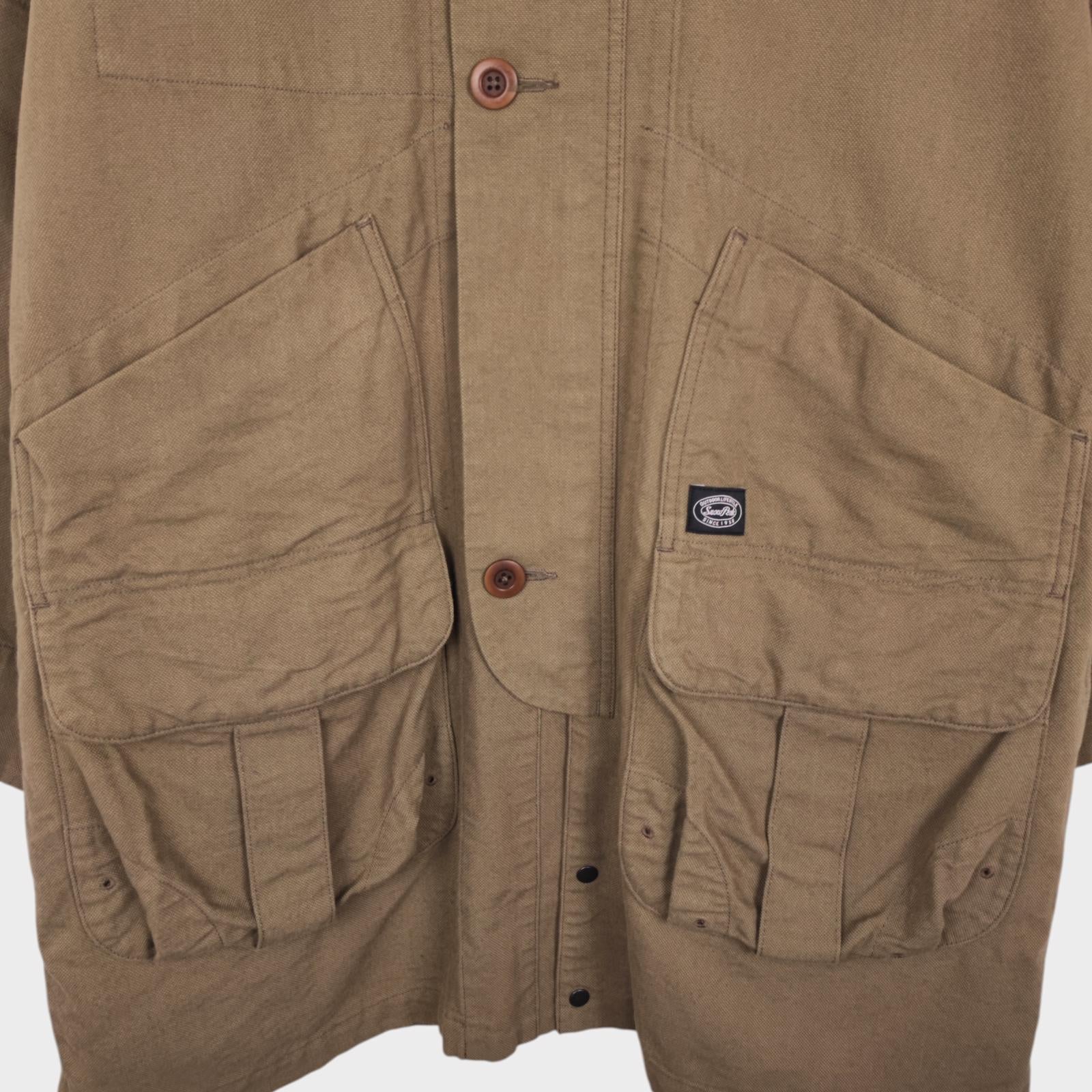 Snow Peak Men's Made in Japan Takibi Spec Canvas Hunting Coat Jacket